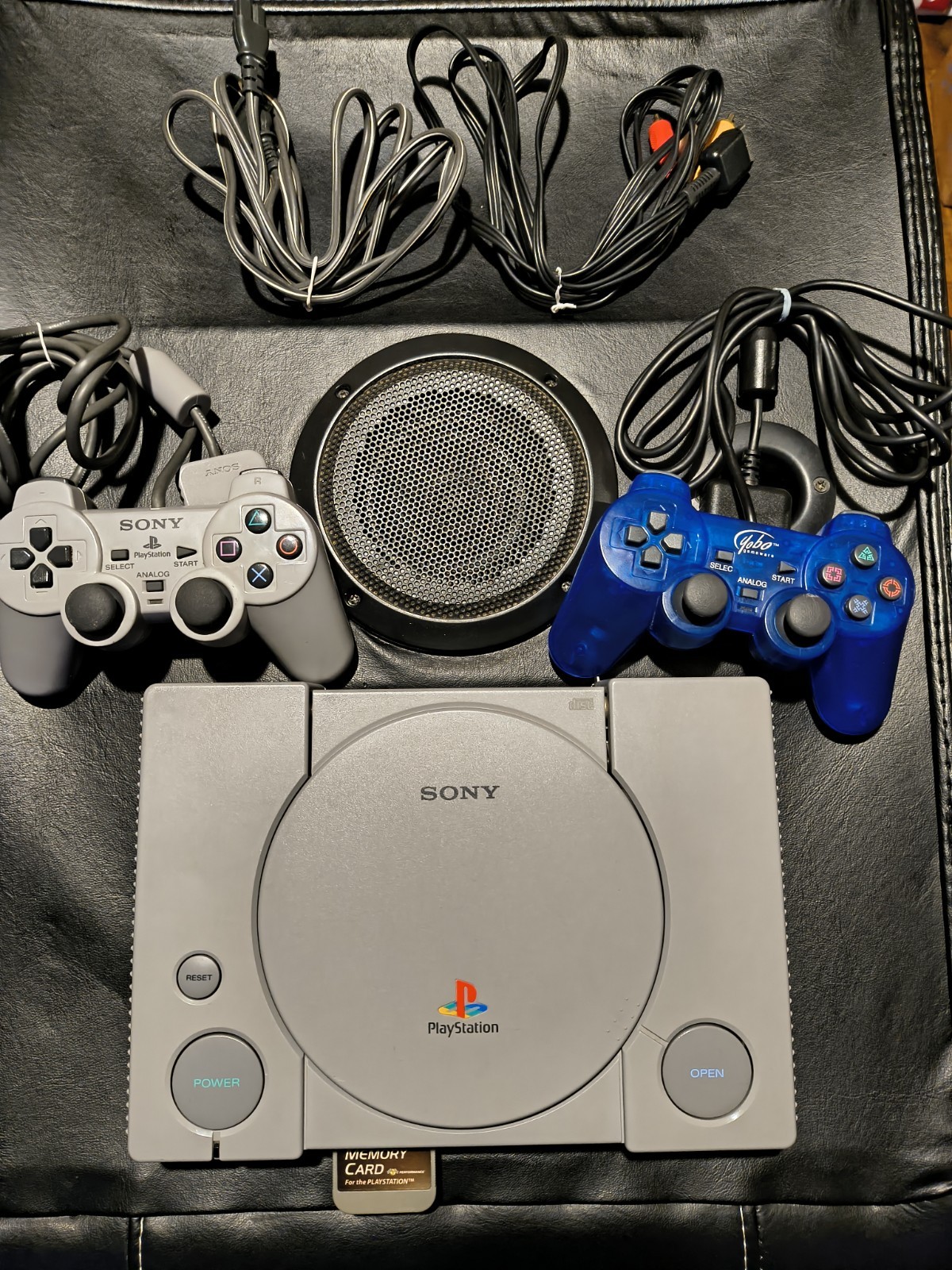 PlayStation 1 original, includes 2 controllers, 1 memory card (NO GAME INCLUDED)