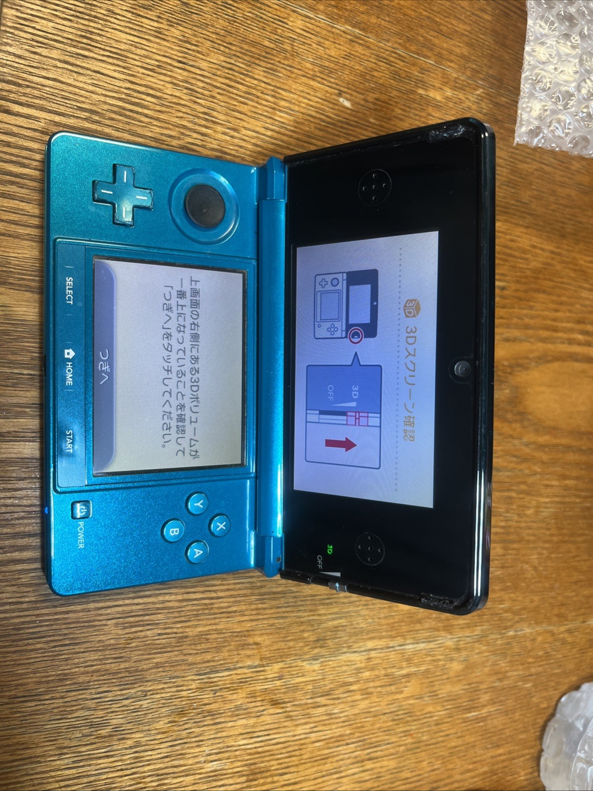 Original Nintendo 3DS Handheld System Aqua Blua (Great Used Condition) Japanese