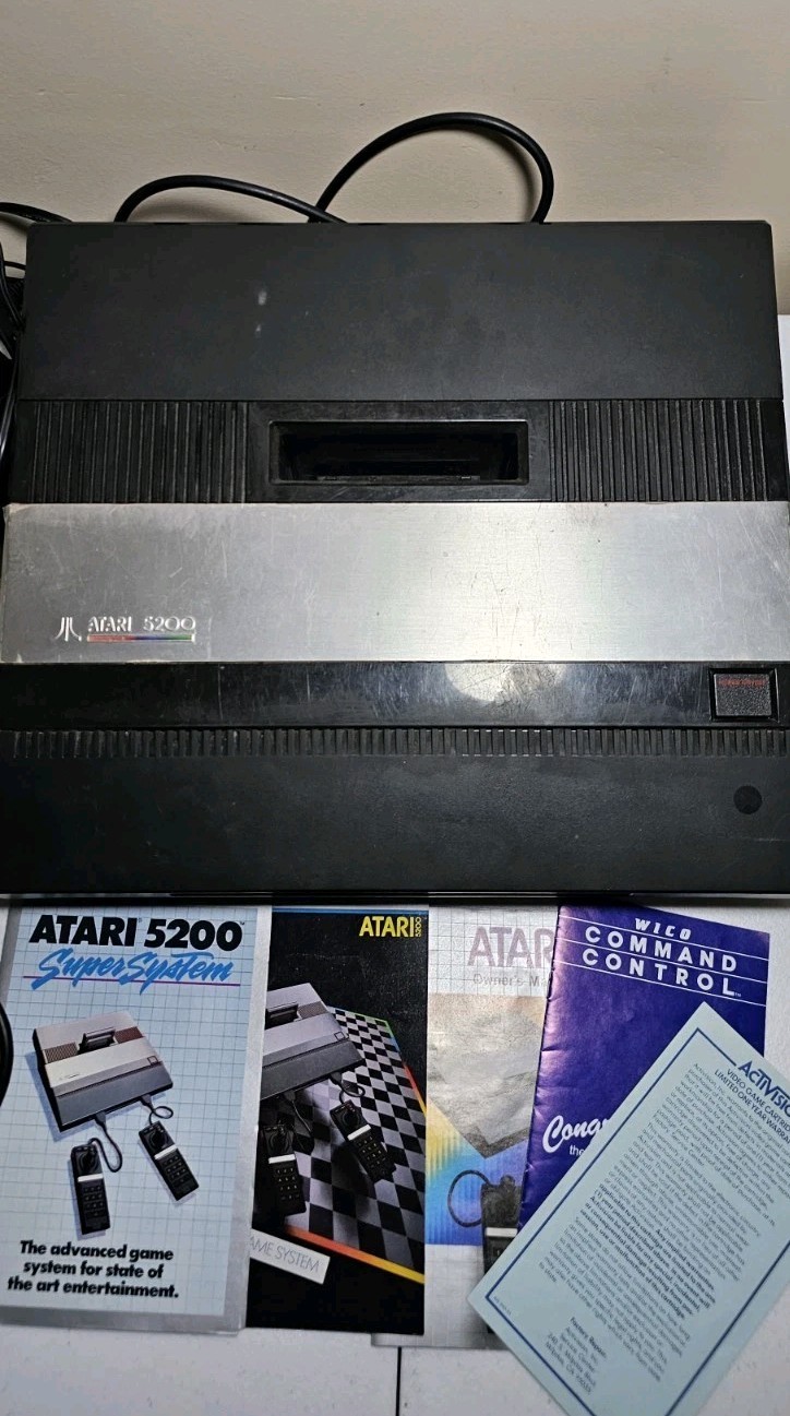 Atari 5200 Console 4-Port Bundle With Games TESTED Nice Shape! Please Read!