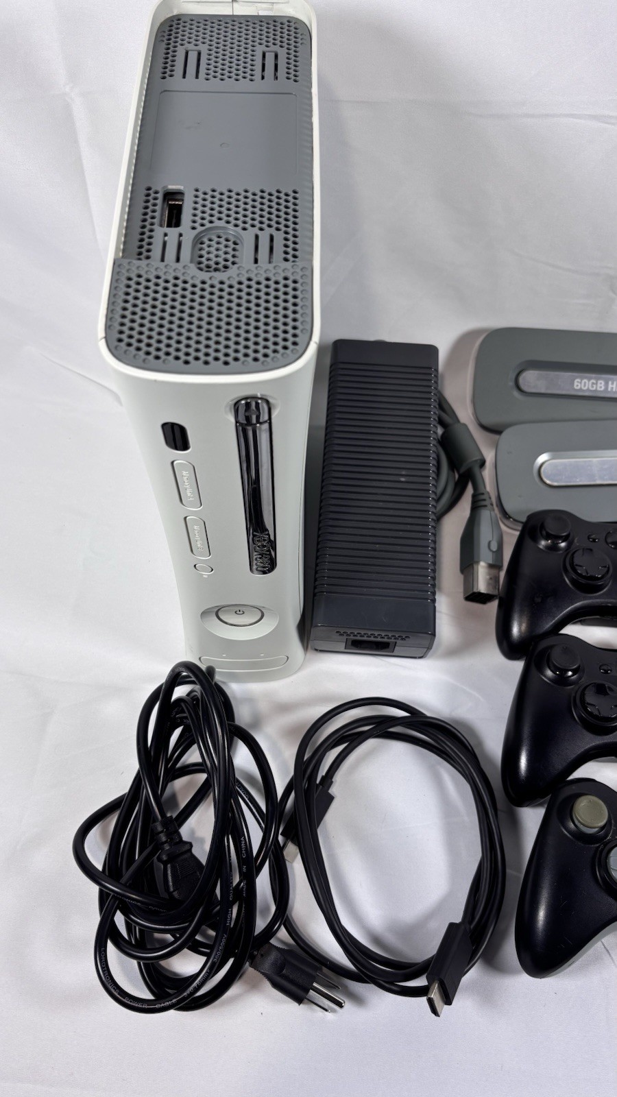 Xbox 360 Pro Console Lot 9 Controllers Kinect 60+20GB HDD Games Bag Tested Works