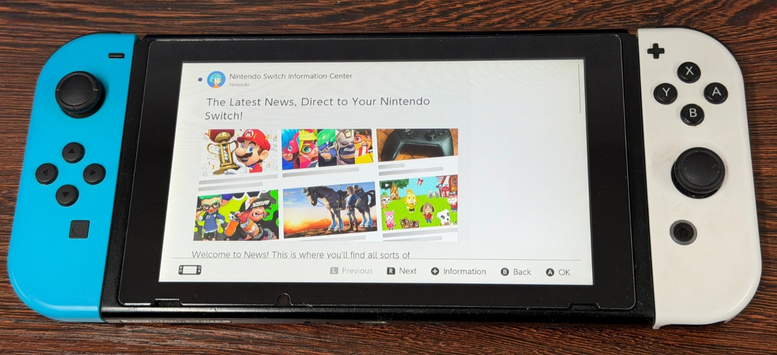 Nintendo Switch Handheld Console – Blue White – Great Used Condition – Works