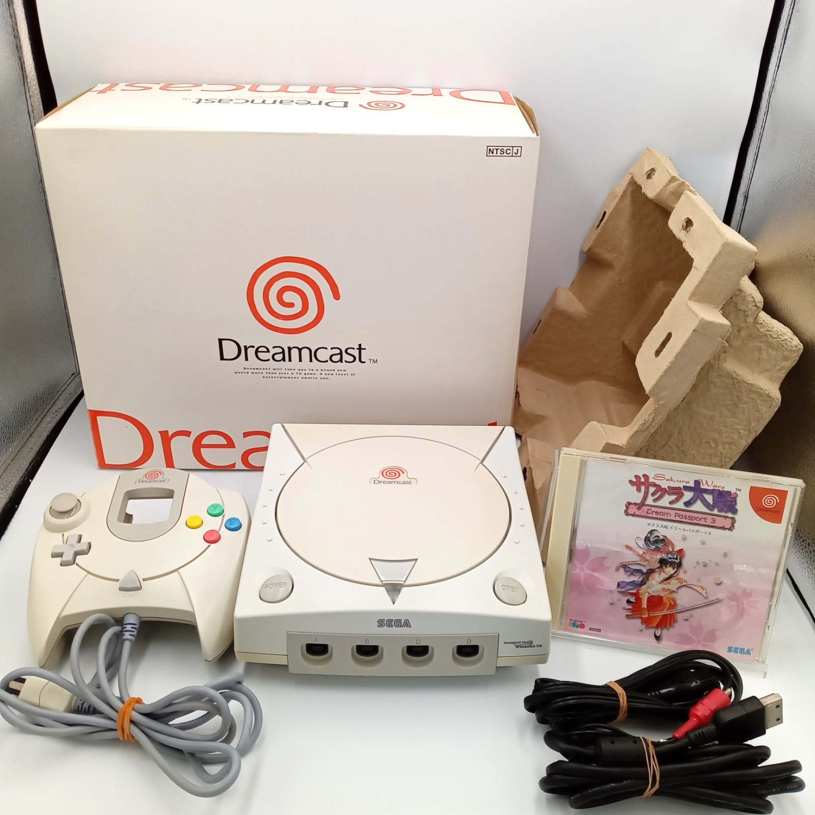 Sega Dreamcast Console With Sakura War NTSC-J Tested HKT-3000 Japanese