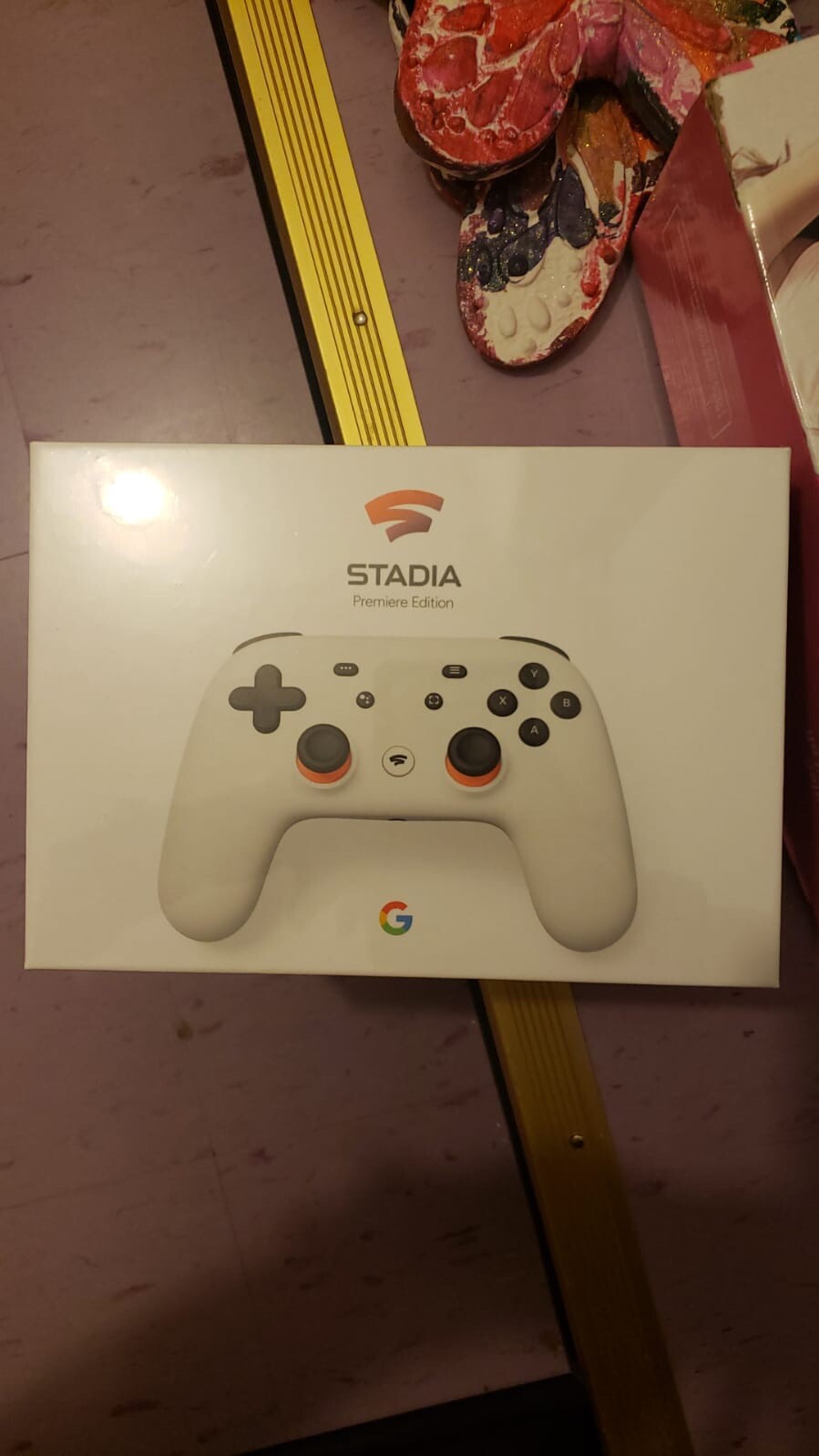 google stadia premiere edition controller and Google chromecast ultra