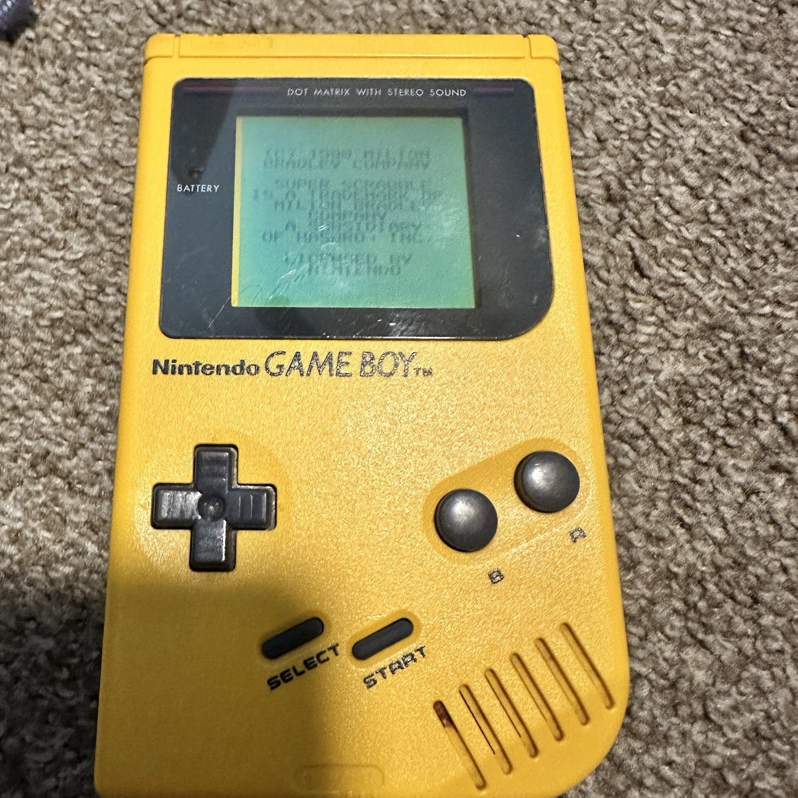 Nintendo Game Boy DMG-01 Console – Yellow Edition – Tested Working