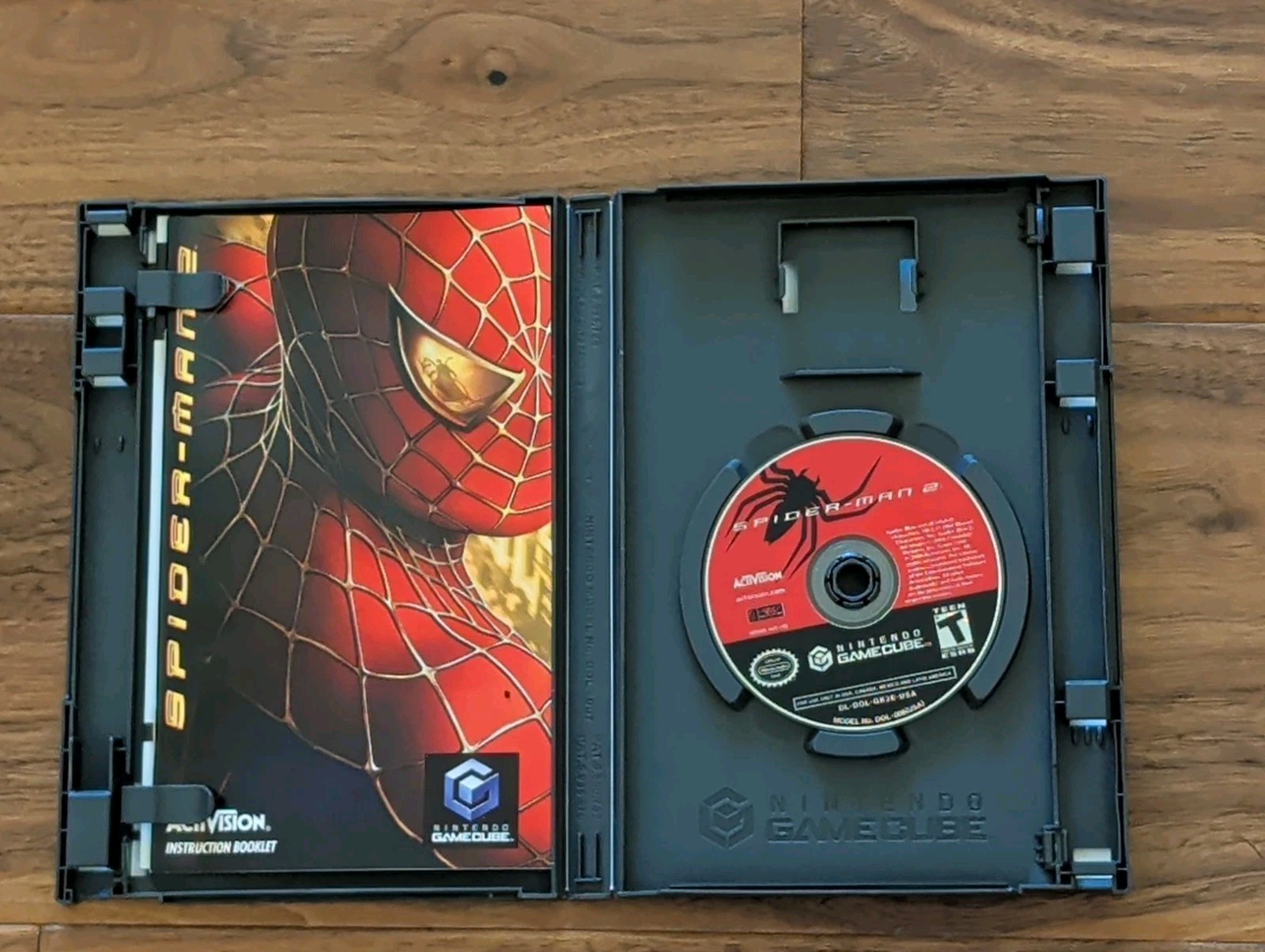 Nintendo GameCube Platinum Silver Console Bundle Spider-Man 2 CIB Cleaned TESTED