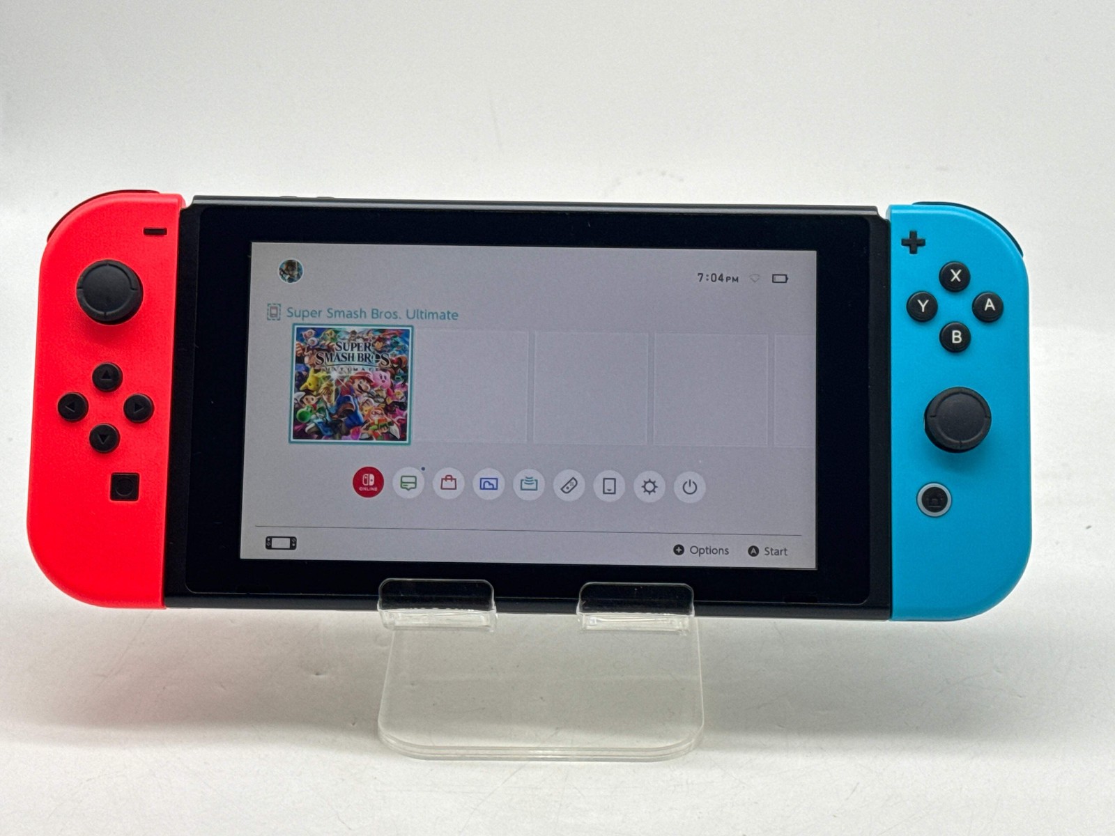 Nintendo Switch HAC-001 32GB Neon Red Blue Joy-Con No Dock or Charger Used 1