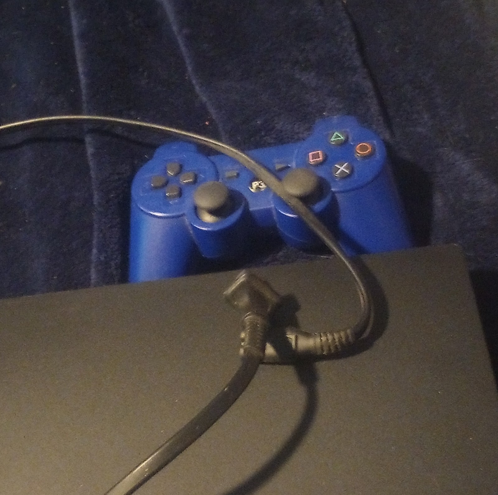 Sony PlayStation 3 Slim Black Console HDMI USB-A Compatible with Blue Controller