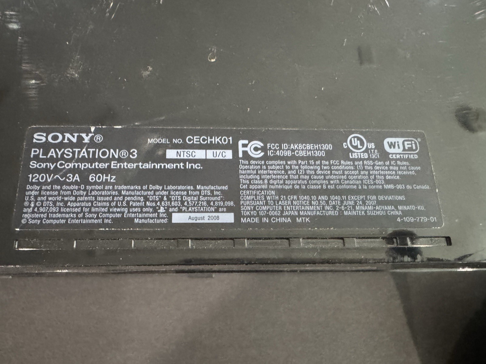 Sony PS3 Fat CECHK01 80GB Console Tested Works + DualShock 3 & 2 Games