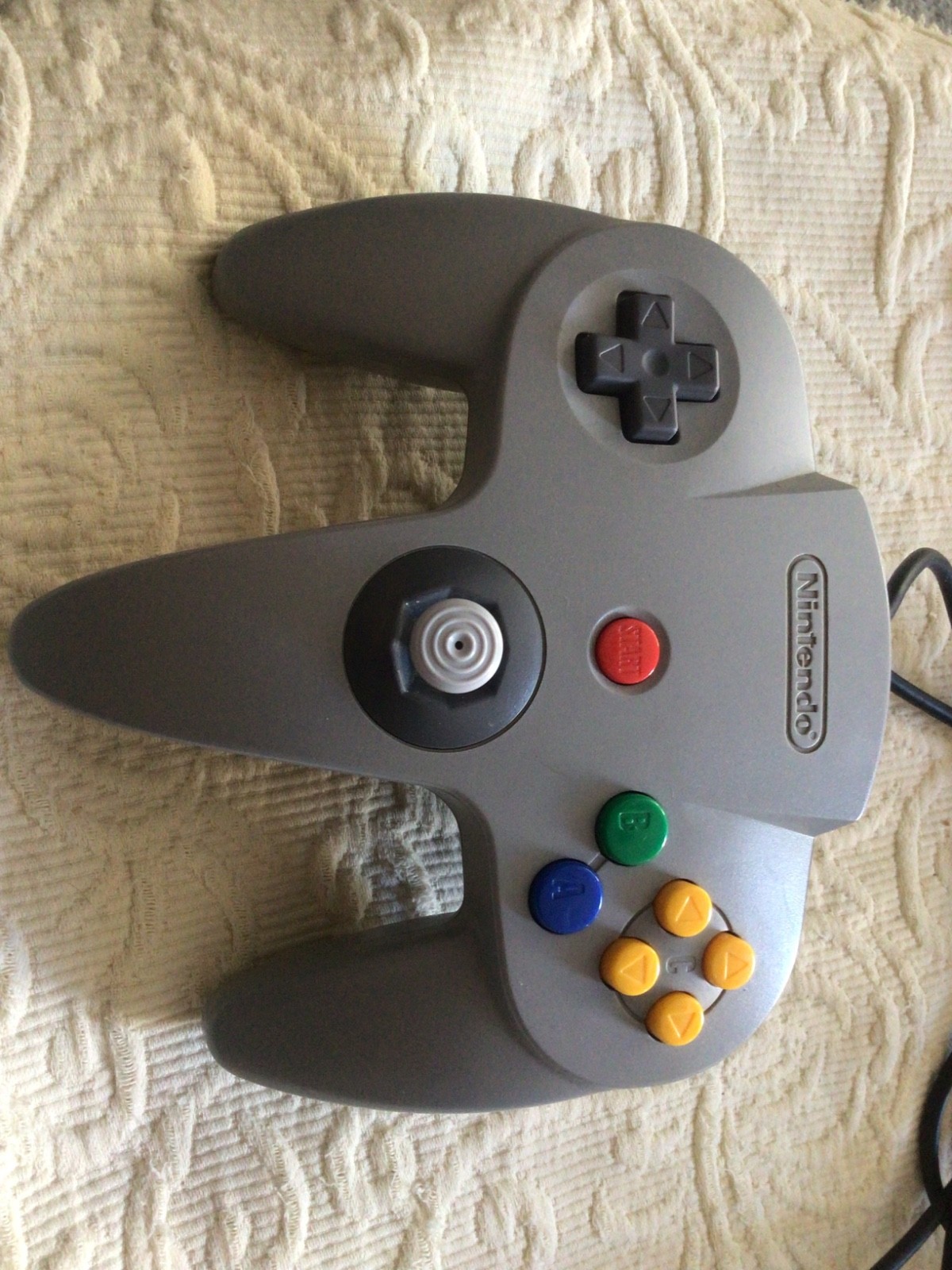 Nintendo 64 Console with wires-two first part controllers-one third party