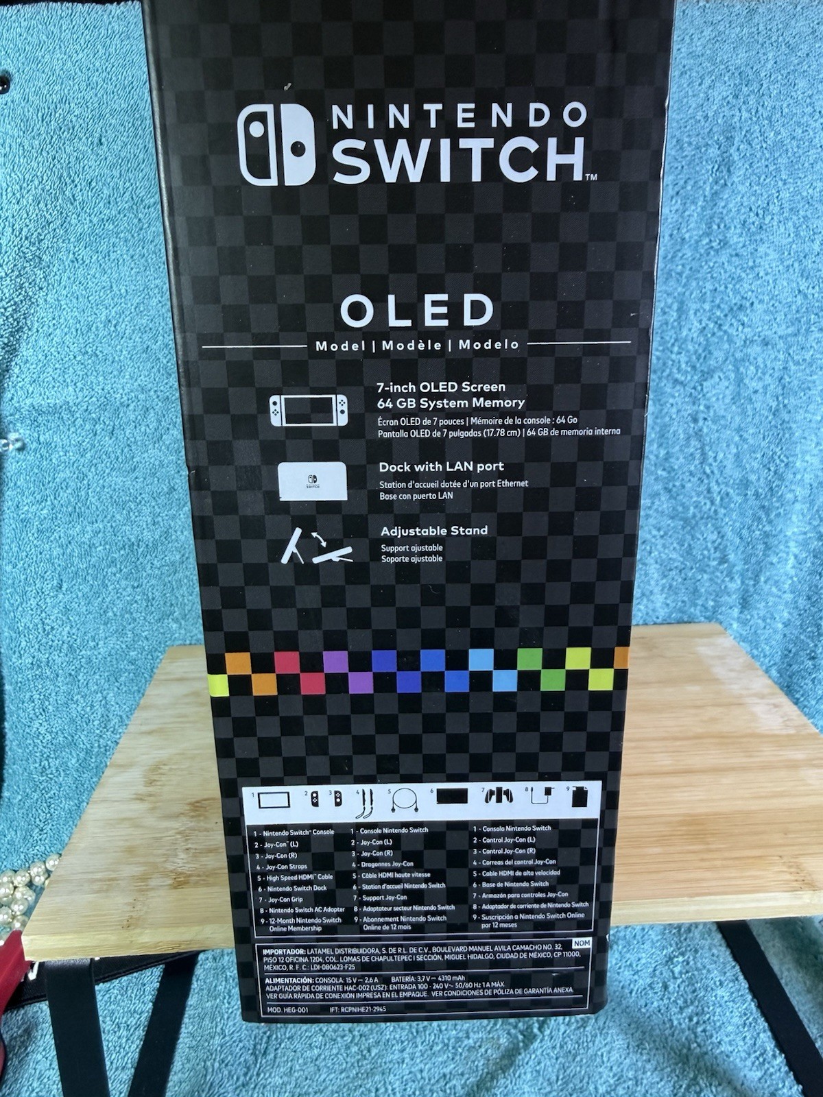 OFFICIAL Nintendo Switch Box & Joy Con Charging Grip & Left & Right Wrist Straps