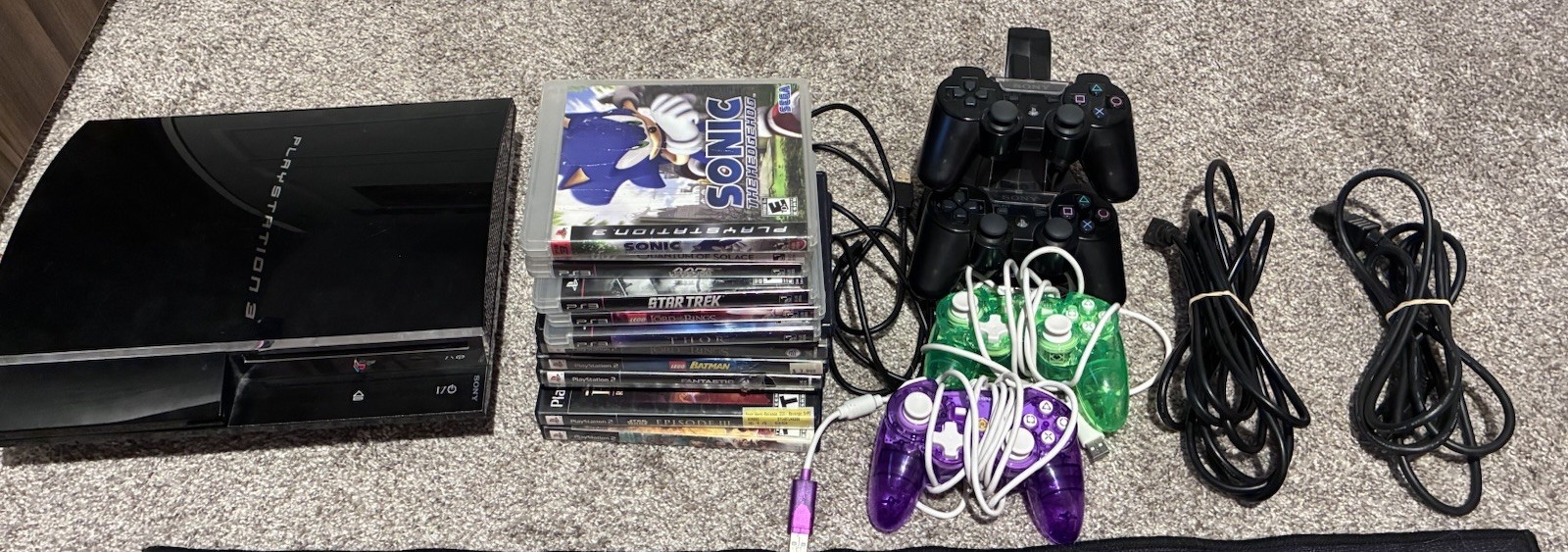 PS 3 Fat Backwards Compatible Console CECHA01 W/ 11 Games, 4 Controllers, HDMi