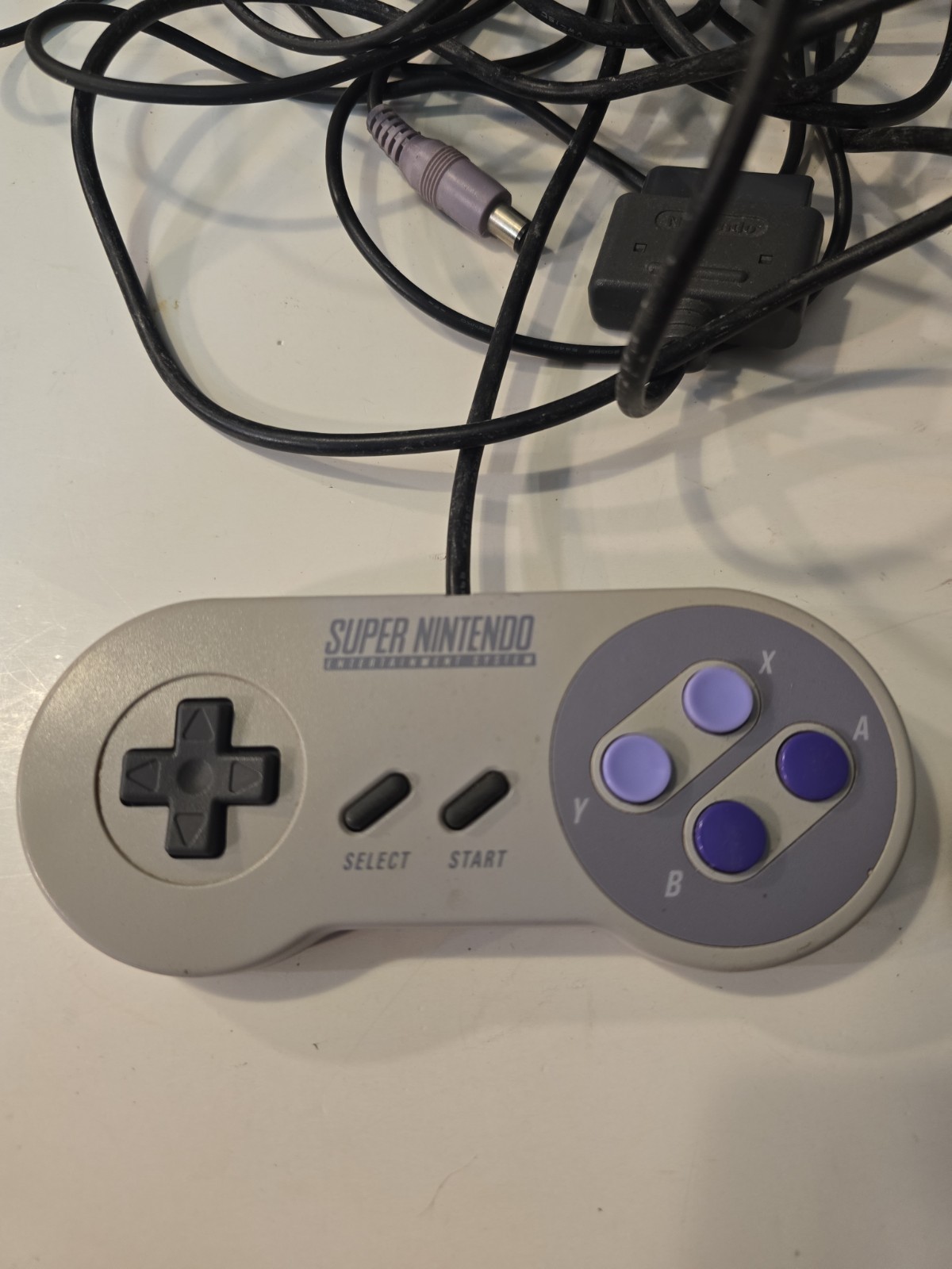 Nintendo Super Nintendo SNES SNS-001 Console Cords & 2 Controllers Untested VTG