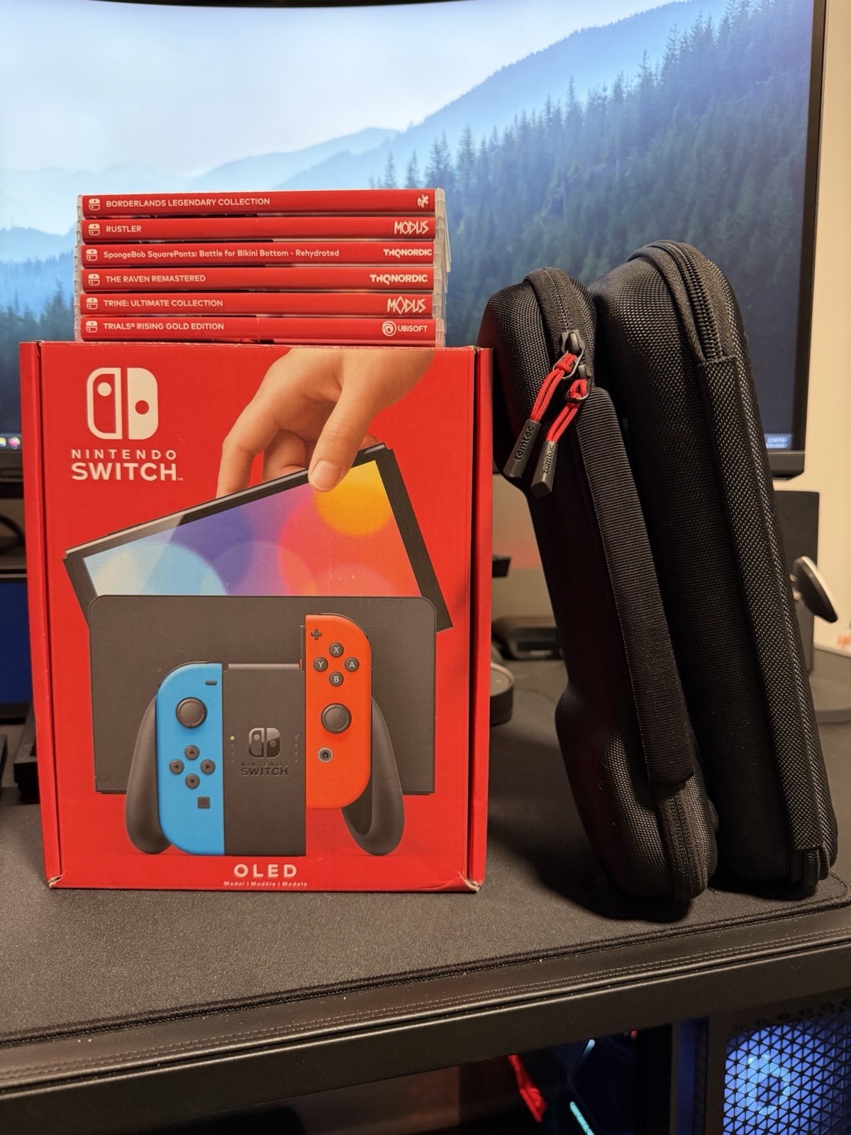 Nintendo Switch OLED Handheld Console – 64GB – Model HEG-001 – Lots of Extras!