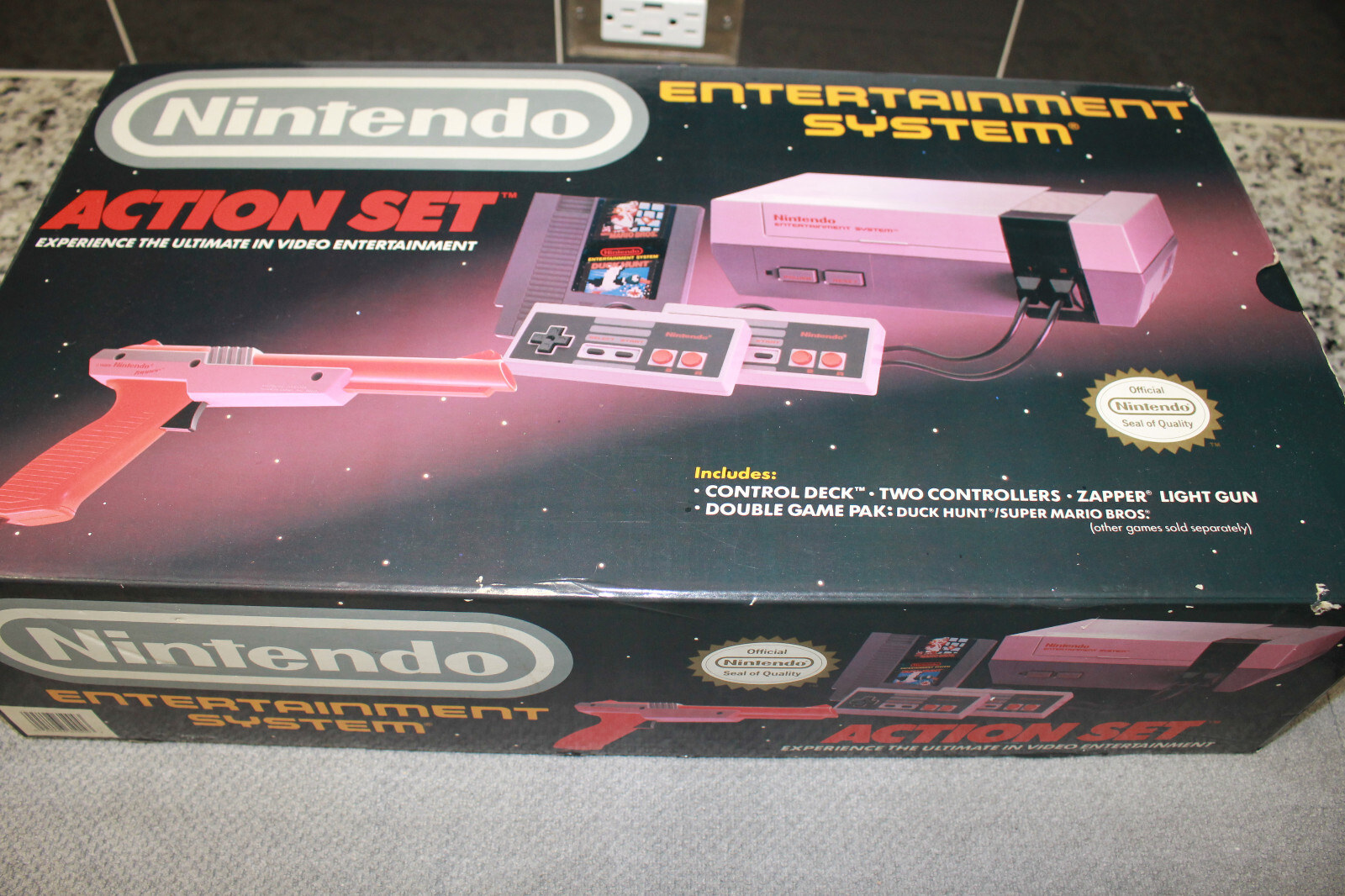 NINTENDO NES Action Set Orange Zapper With Super Mario & Duck Hunt Circa 1988