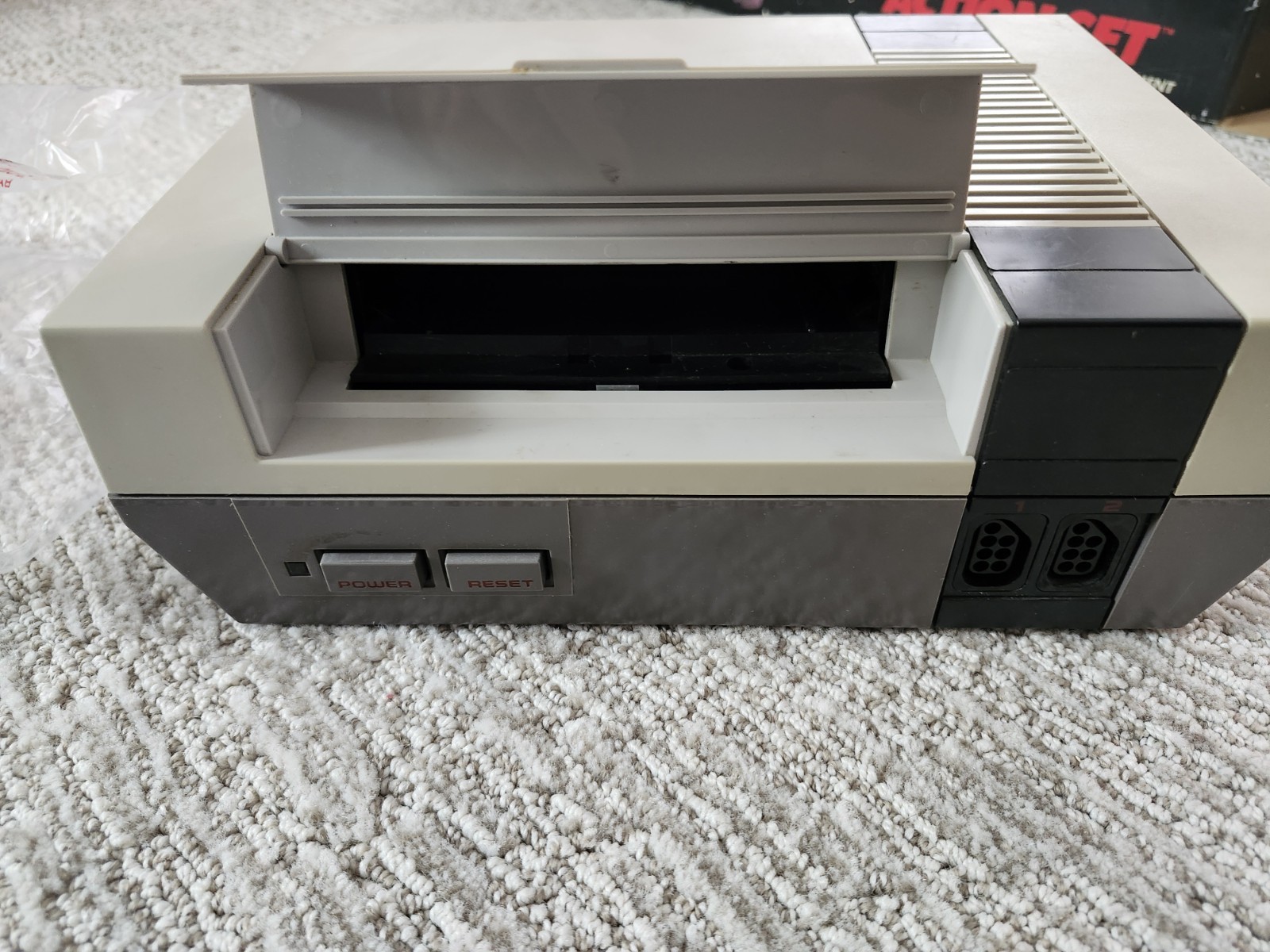 Nintendo NES Action Set Complete in Box CIB System W/ Baggies & RARE Converters!