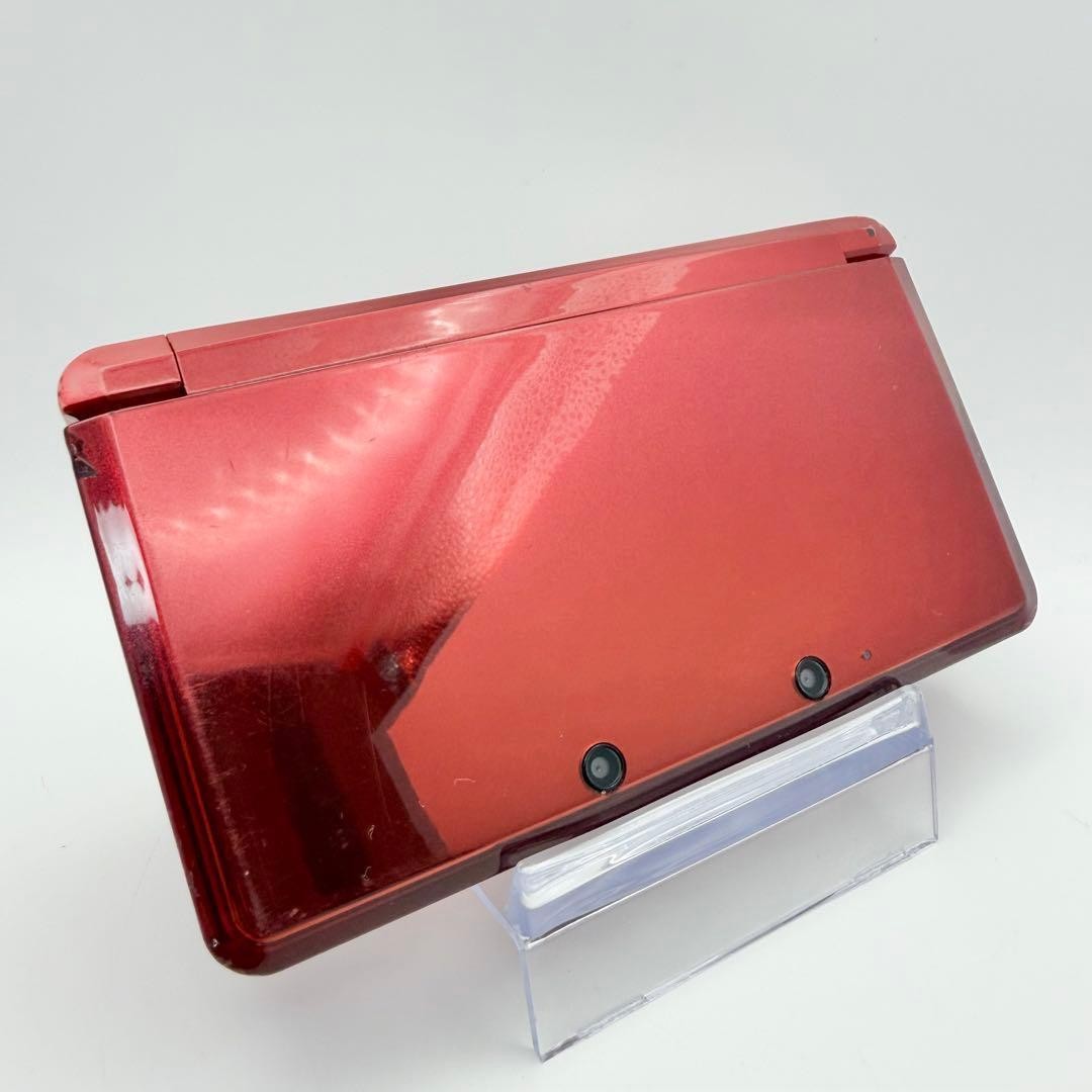 Nintendo 3DS Metallic Red Console Handheld System Stylus Charger Set 5.3 Inches
