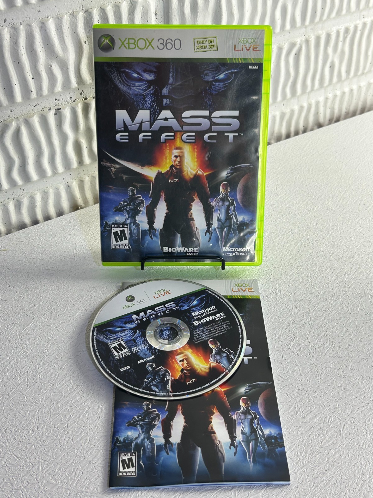 Xbox 360 Slim Console Bundle Tested CIB Mass Effect Trilogy Gears of War 3