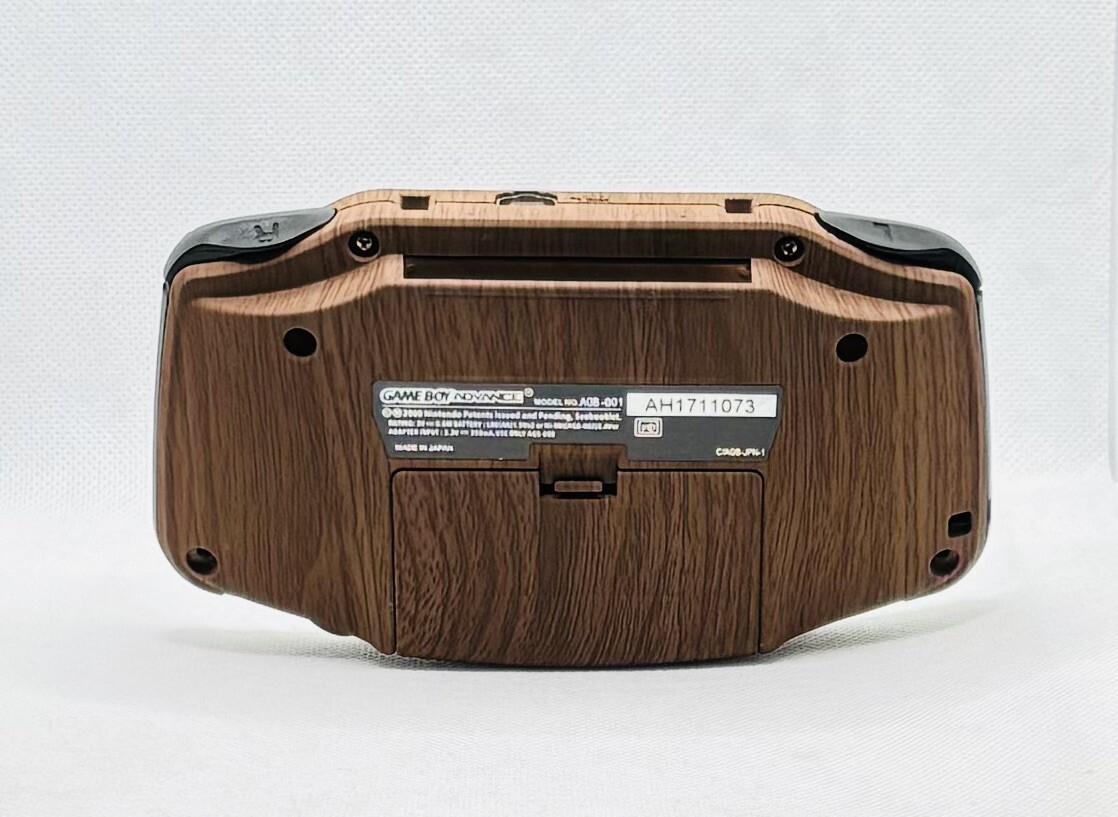 Gameboy Advance Soft Touch Wood Pattern Gaming Console IPSV2 Backlight & USB C
