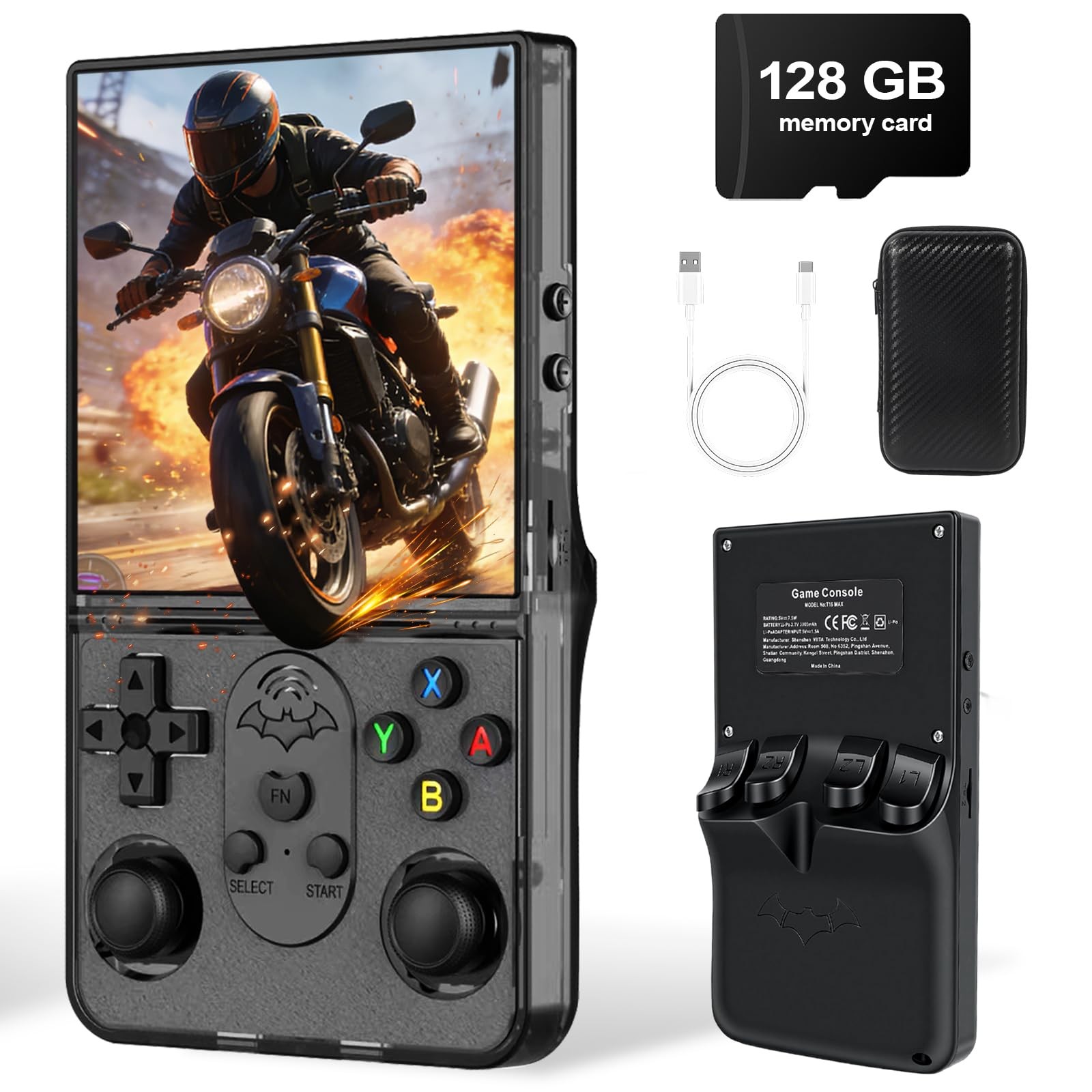 S600 Retro Handheld Game Console – 4.0 Inch IPS Display, 128GB Memory, Over 1…