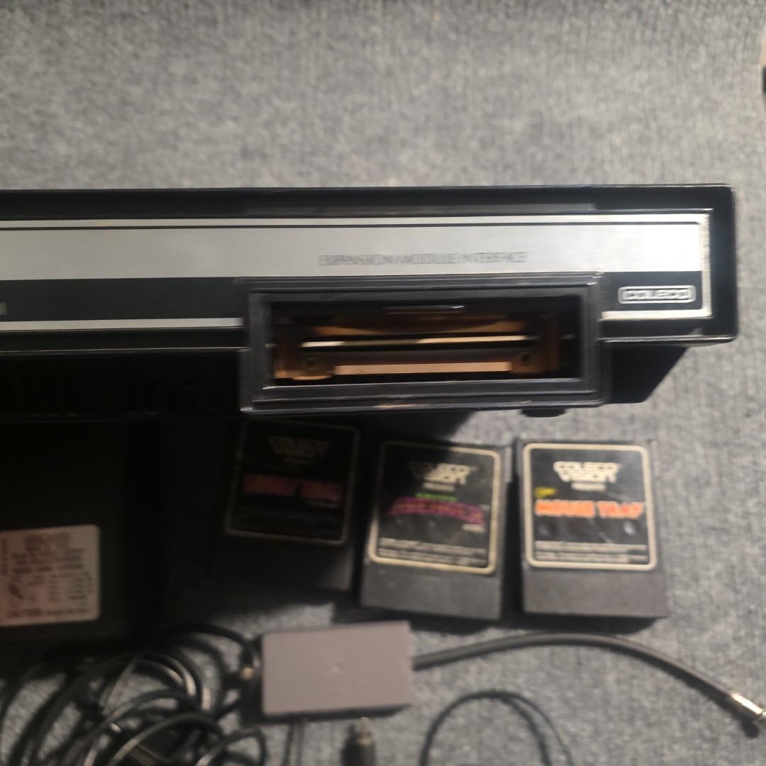 Colecovision Console Bundle 3 Games Donkey Kong 2 Controllers Cords Tested