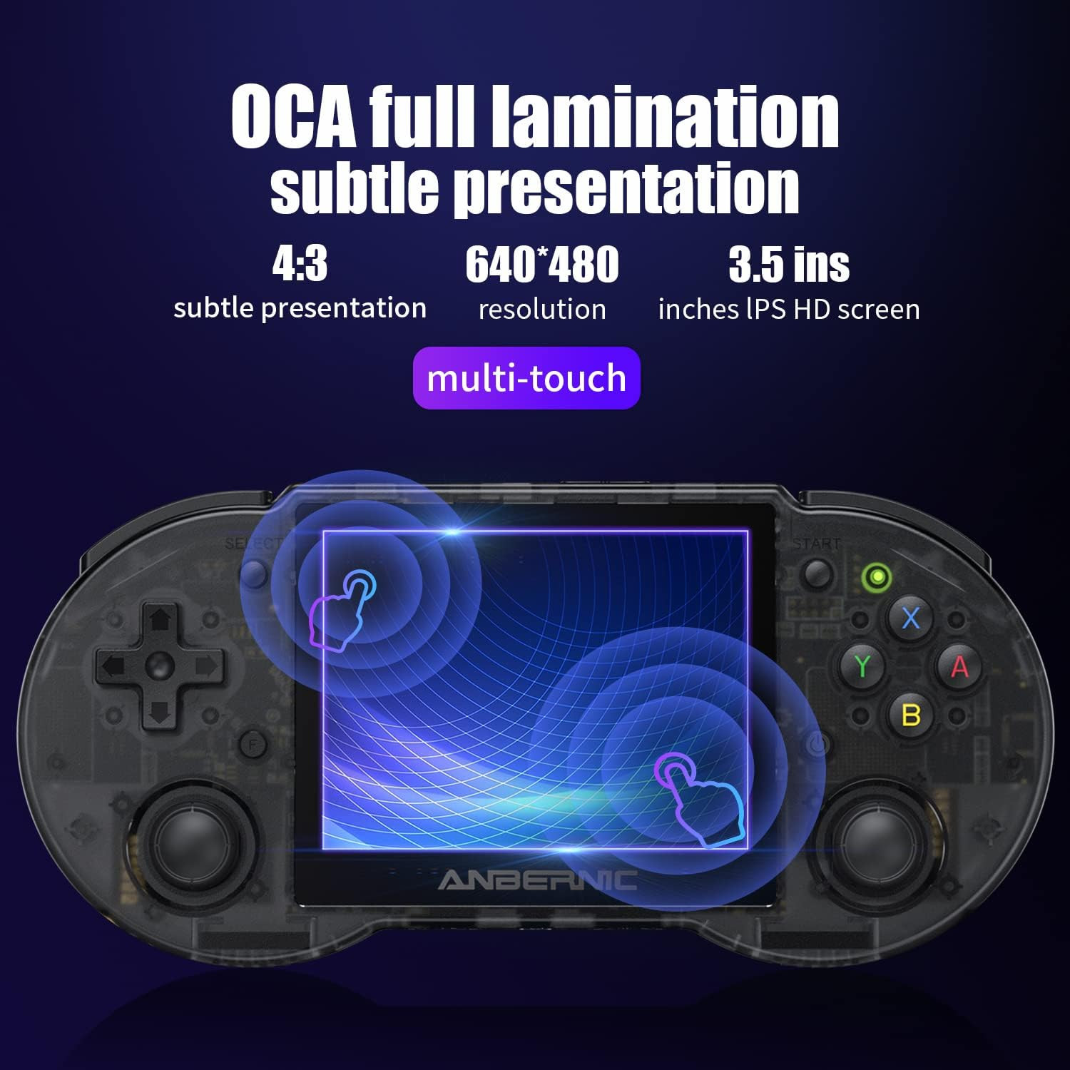 Retro Handheld Game Machine with Dual OS Android 11 and Linux, RG353P Multi Touc