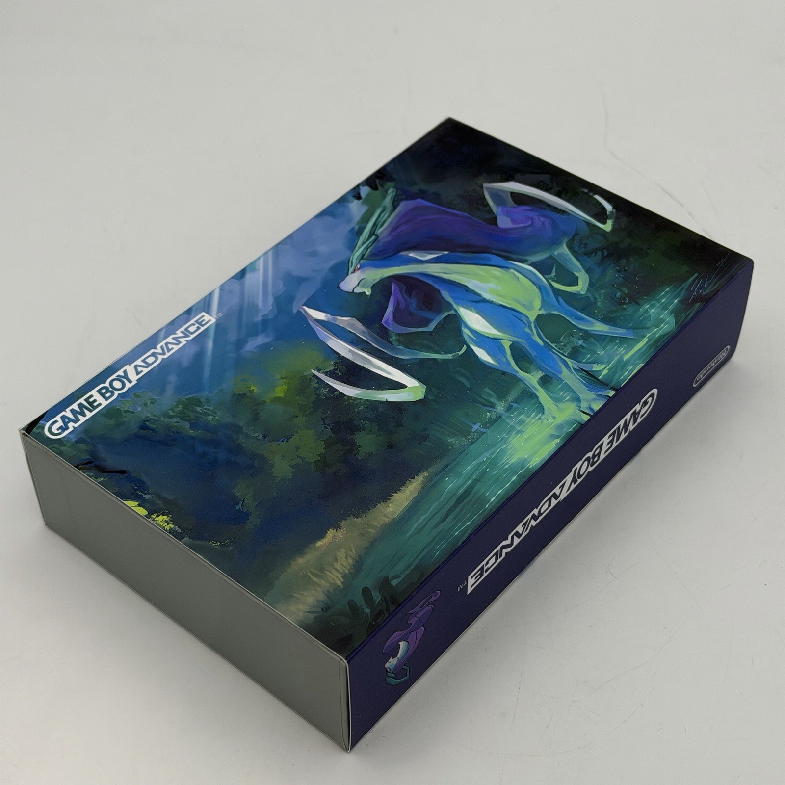 Game Boy Advance GBA Custom IPS Backlit Screen UV Printed Suicune Pokemon Boxed
