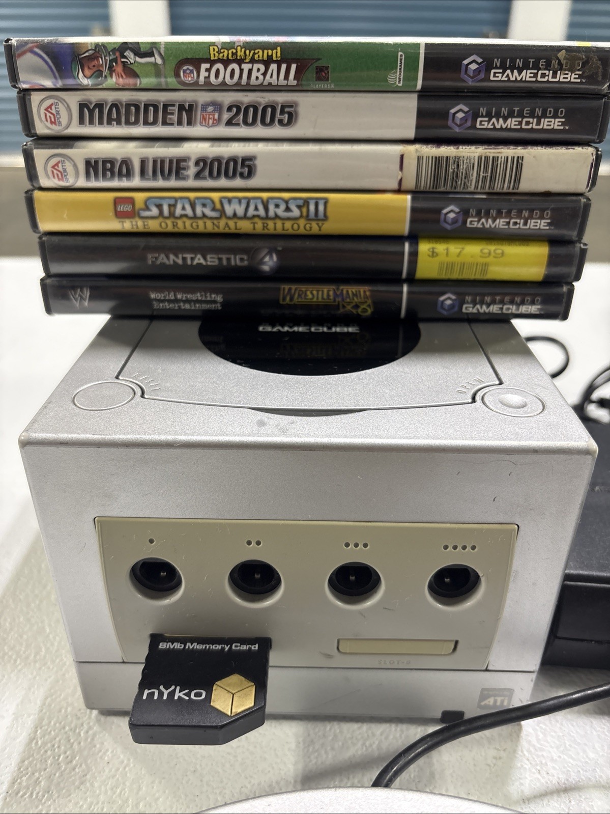 Nintendo GameCube Console DOL-101 & 6 Games L@@K Controller Memory Card