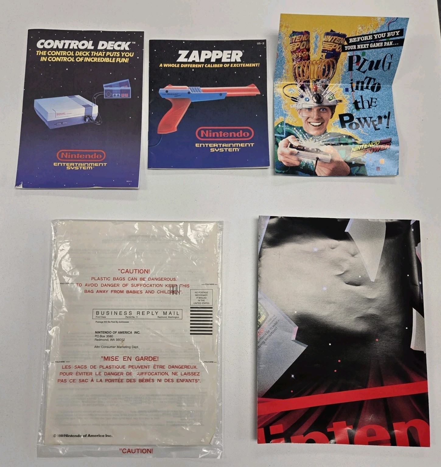 Nintendo NES Action Set Complete in Box CIB w/ Zapper Mario Duck Hunt TESTED!!!
