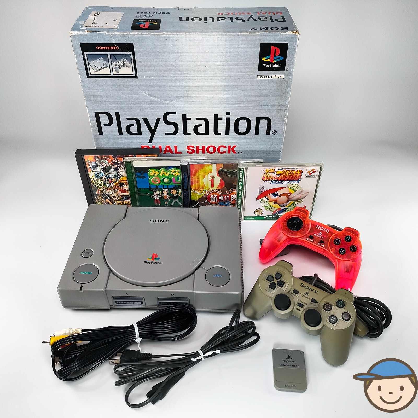 PS1 Console SCPH-7500 Minna no Golf One Piece NTSC-J Japanese PlayStation