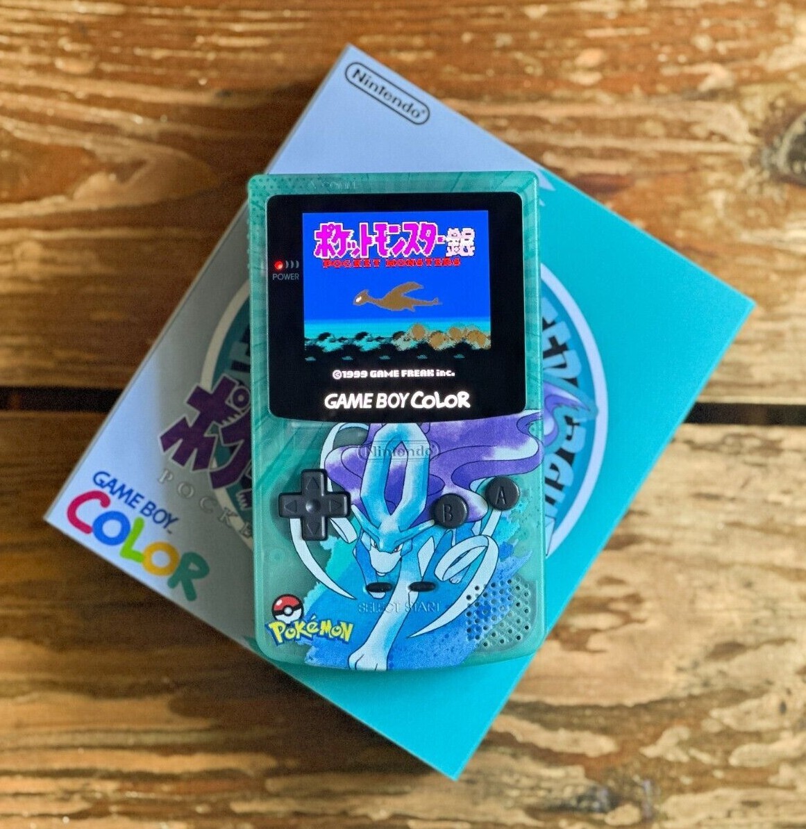 Nintendo Game Boy Color GBC AMOLED Q5 XL Touch LCD Pokemon UV SUICUNE System