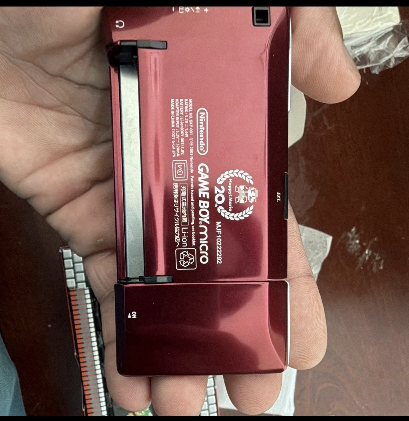 Nintendo Game Boy Micro Famicom Version Red Gold NTSC-J GBA Near Mint