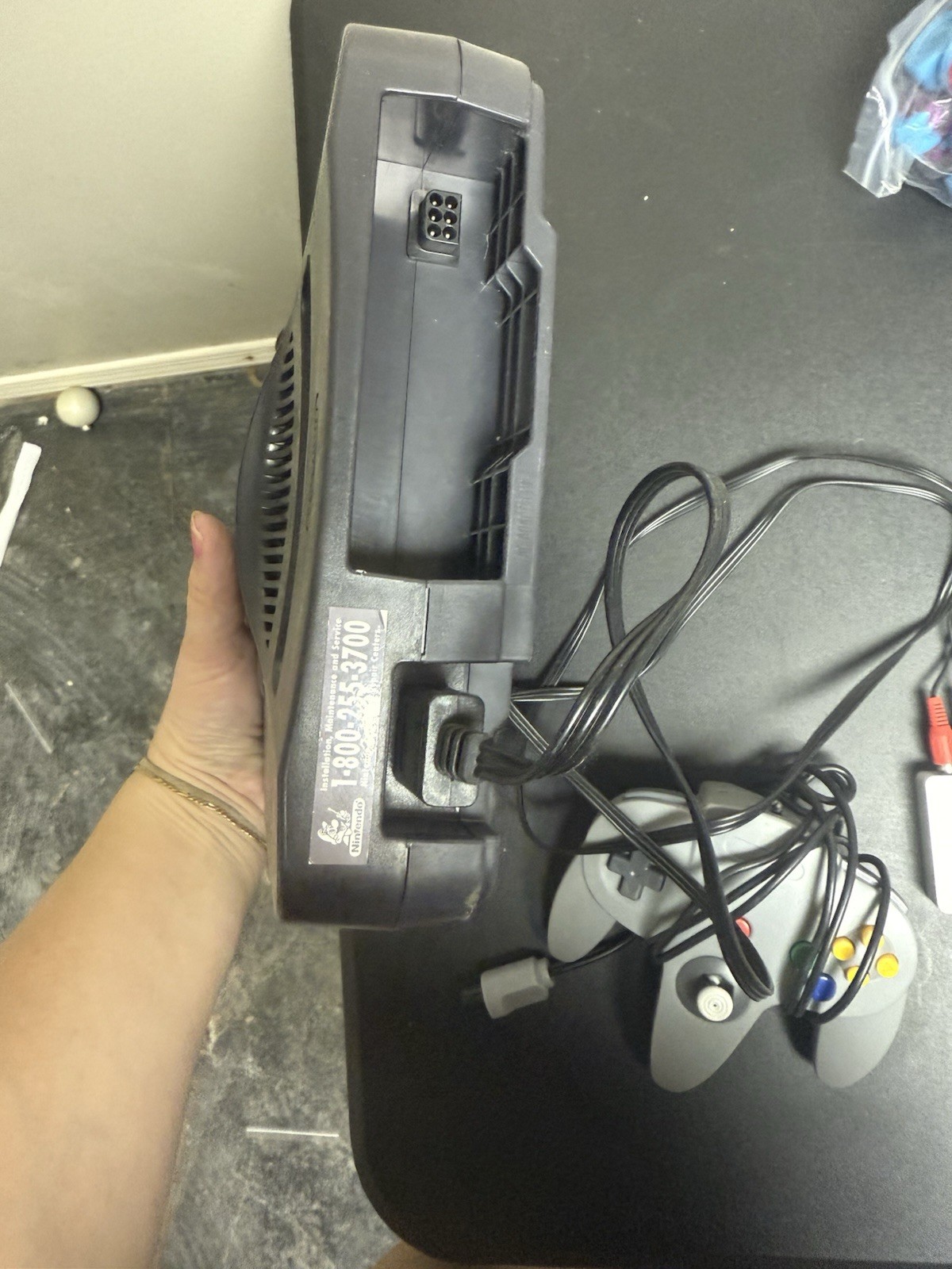Nintendo 64 N64 Console Bundle Controller with HDMI Converter. No Power Supply