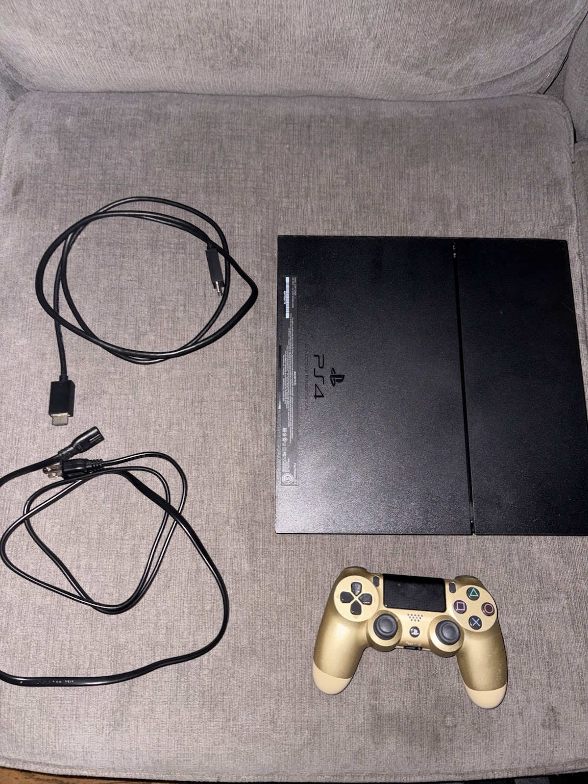 Sony PlayStation 4 Console Black with Gold Controller, HDMI, Wi-Fi Capability