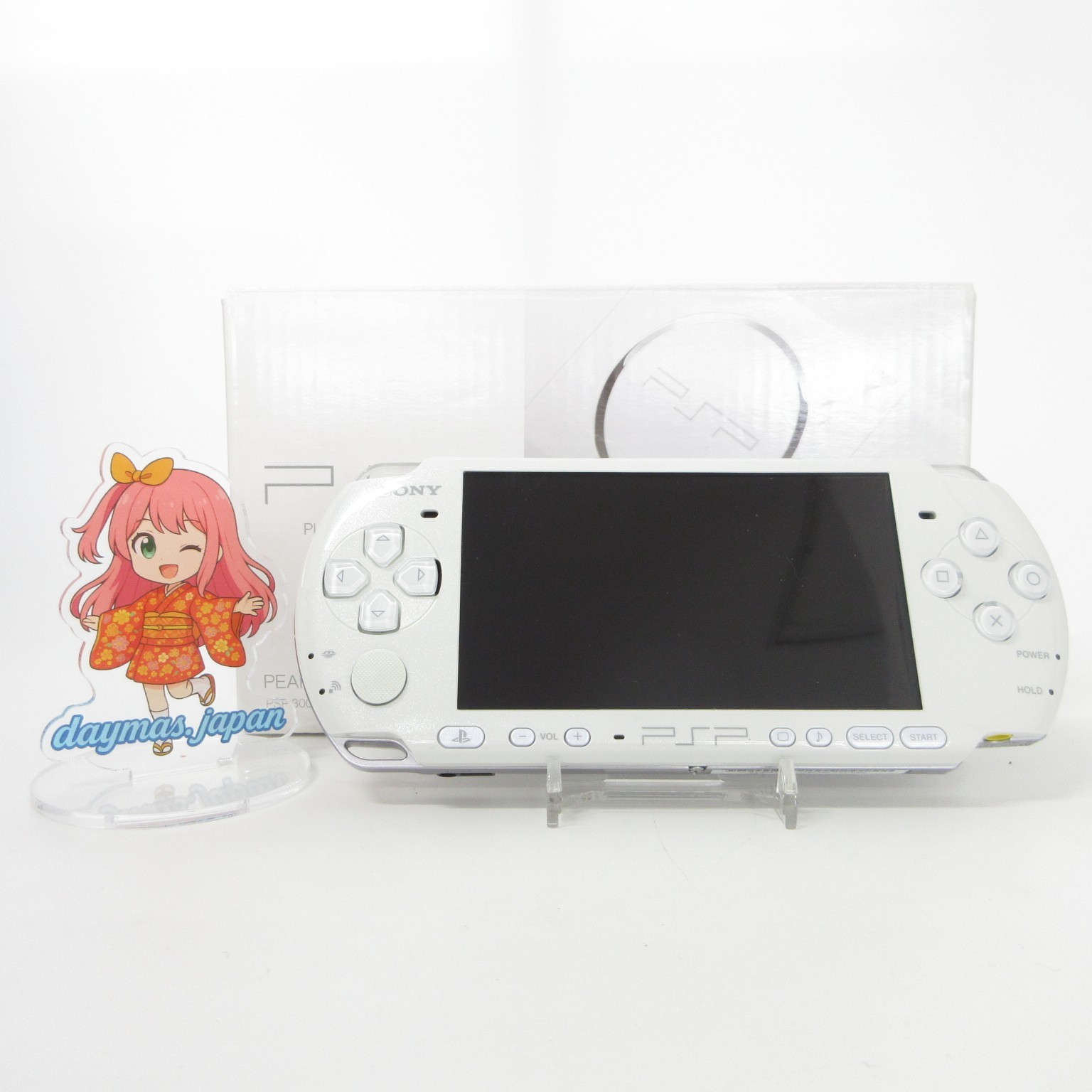 【Excellent】Sony PSP-3000 Pearl White Console No Battery Japan Ver. #DEN0502/04