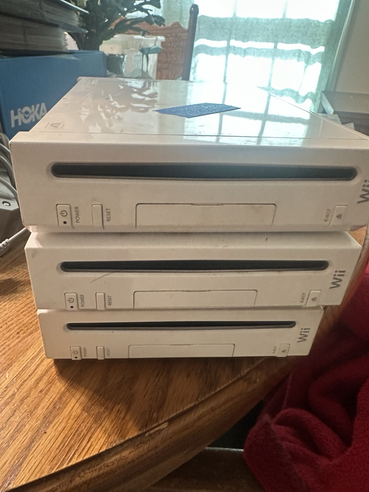 Nintendo Wii Bundle White RVL-001 GameCube 3 Consoles, 2 Power Cords NO GAMES