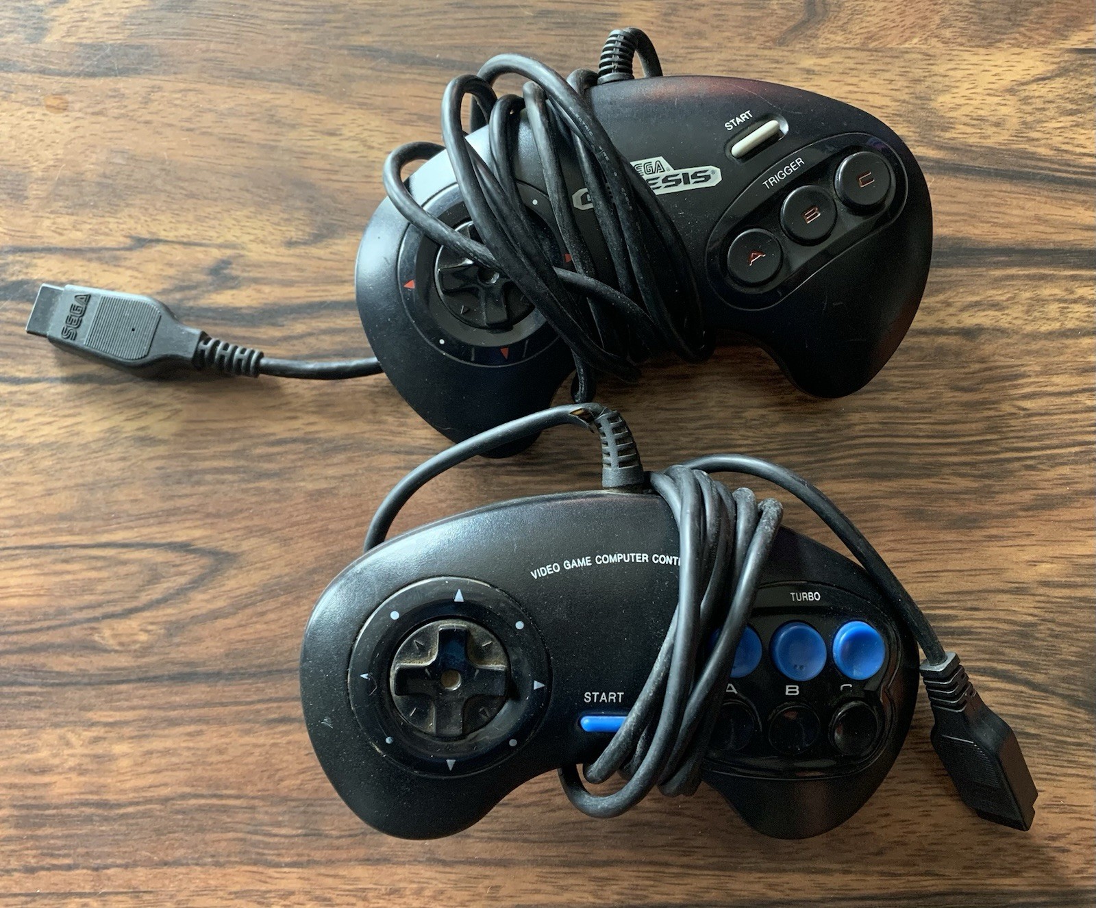 Sega Genesis Console w/ Controllers & 13 Game Lot TESTED! Shinobi 3 MK Sonic WWF