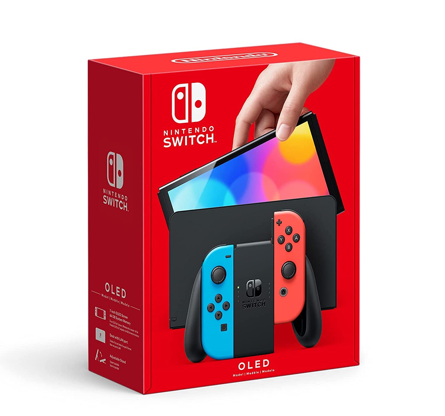 Nintendo Switch OLED Model (Neon Red & Neon Blue Joy-Con – Import with US Plug