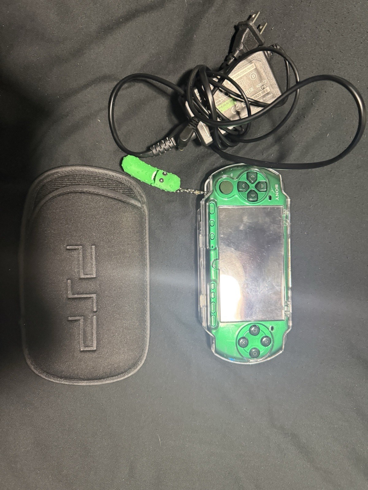 Sony PSP-3000 System w/ Case, Charger, Keychain And Protection Sleeve