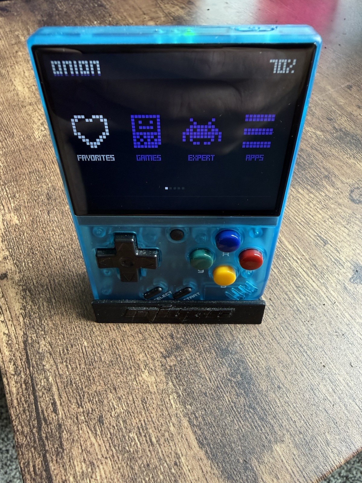 Miyoo Mini V4 Transparent Blue – COMPLETE – Onion OS – Speaker Mod – 64GB – RARE