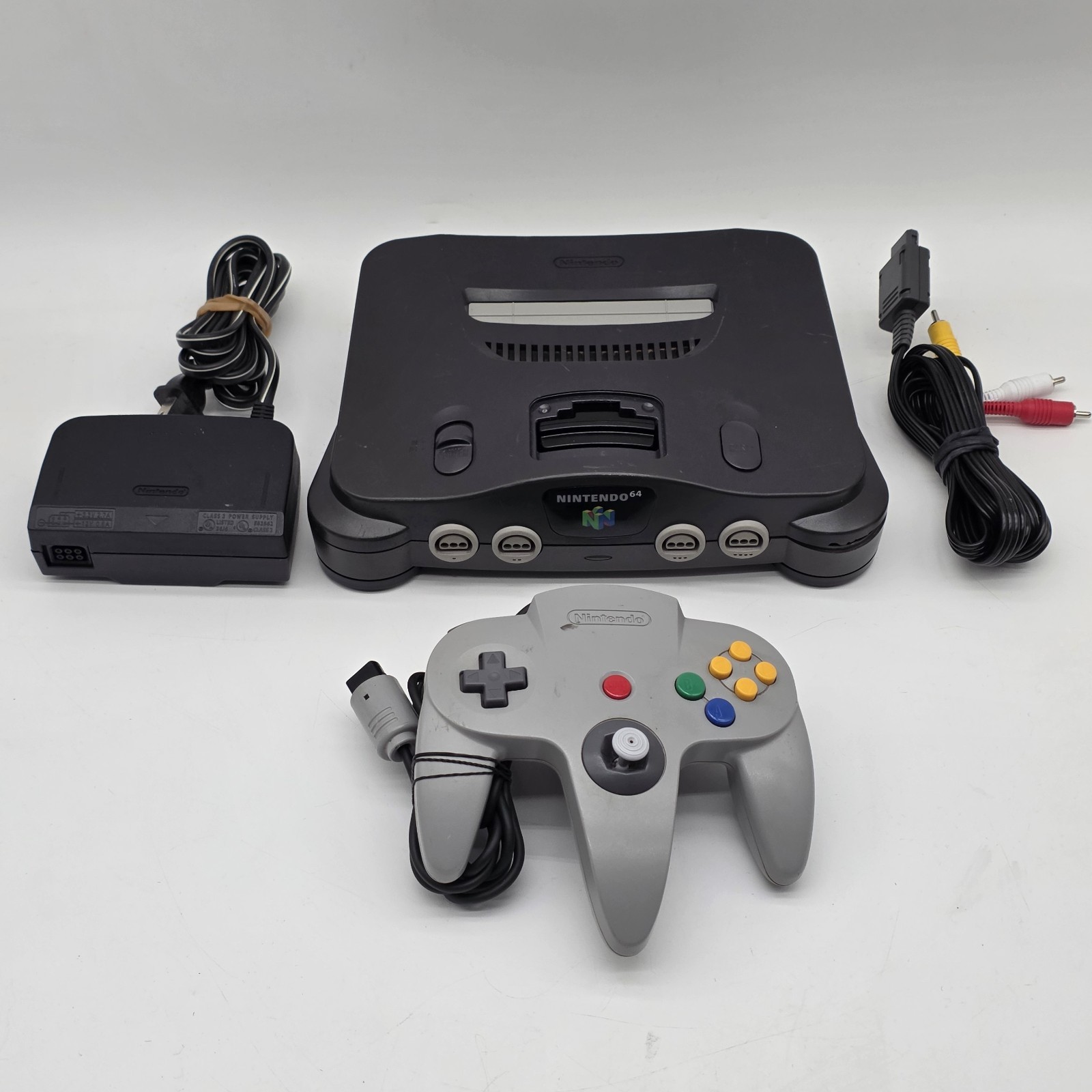 Nintendo 64 Console Grey Black Controller N64 Tested Working NUS-001 USA