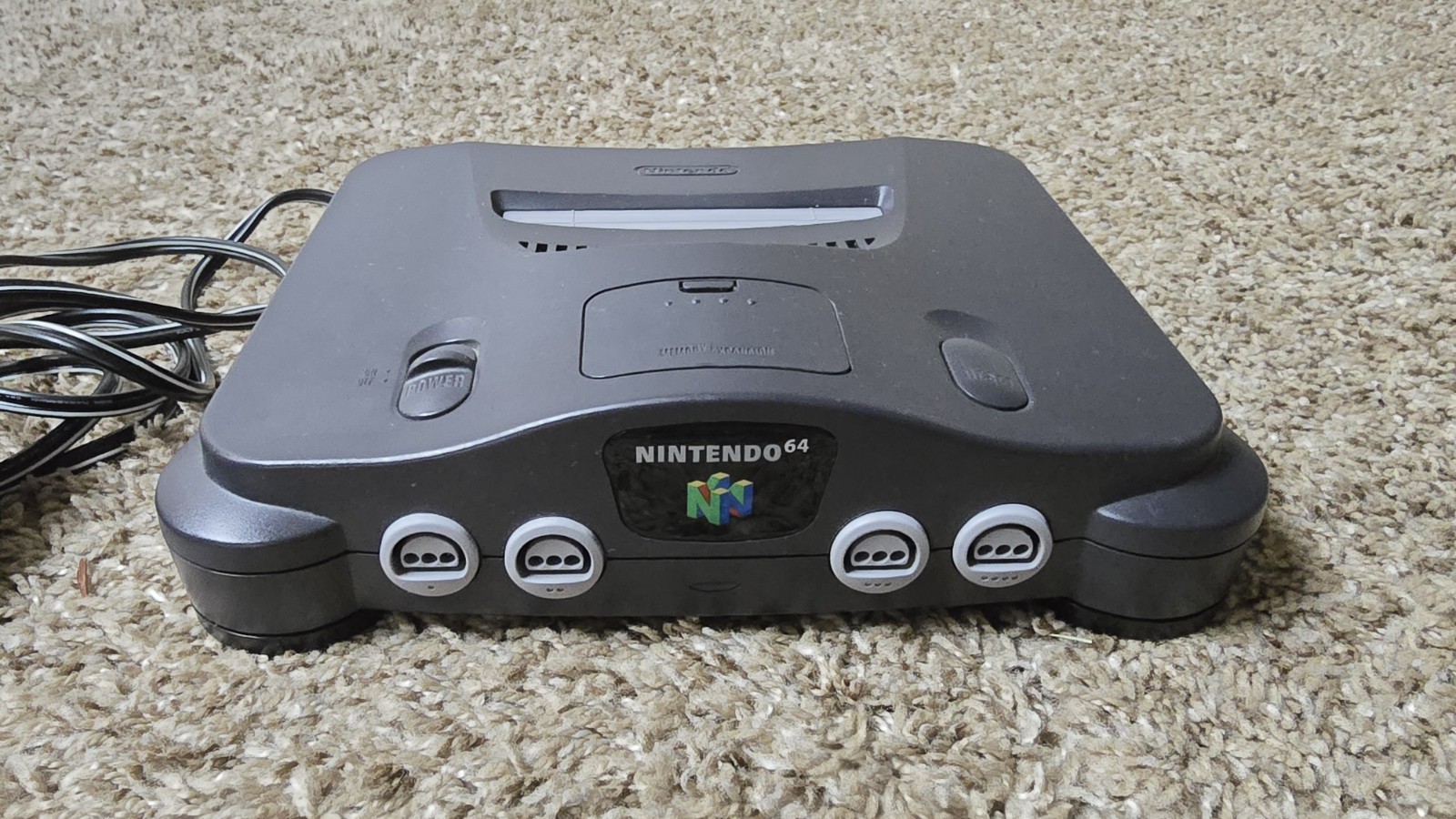 Nintendo 64 Black Console Bundle Controller Power/RF Cord 1080 Game