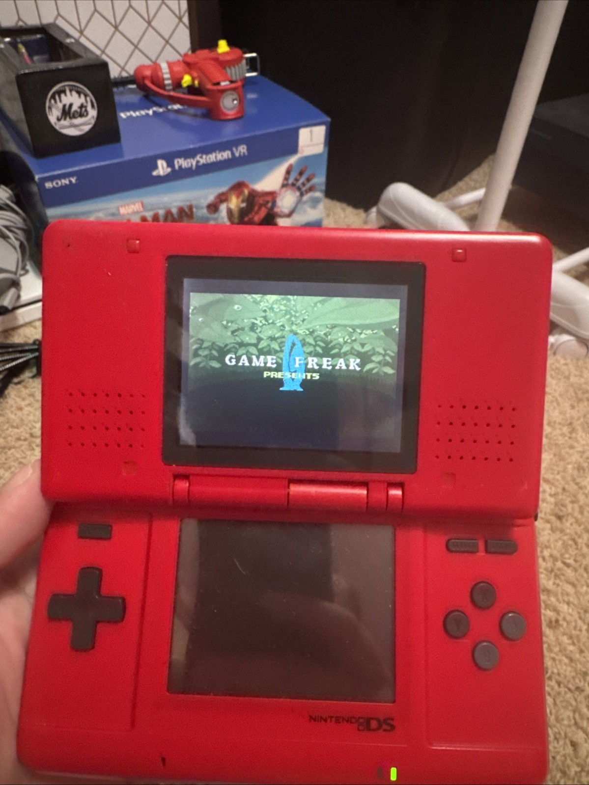 Nintendo DS Original Lava Red bundle including POKEMON RUBY OG GBA EDITION