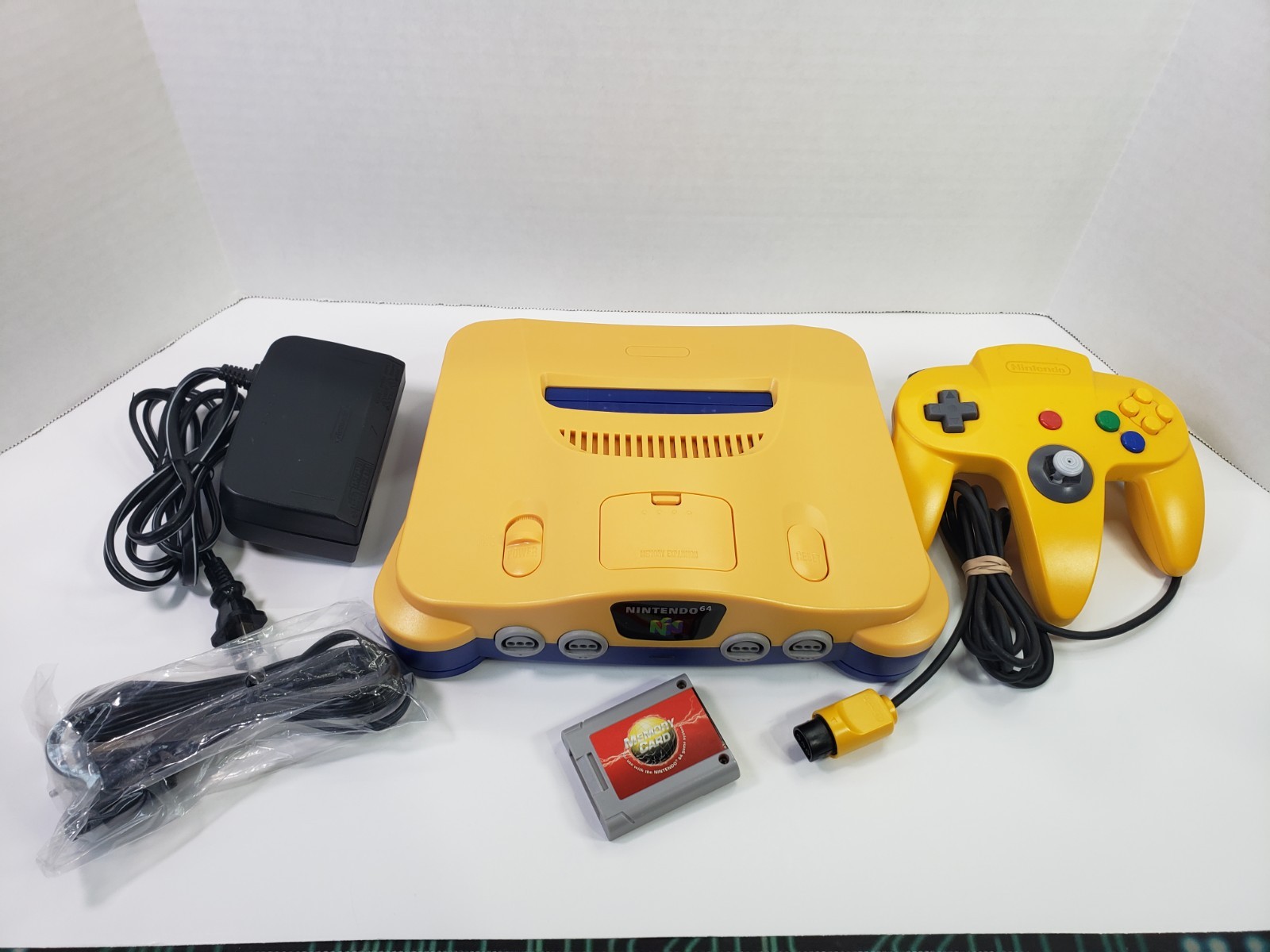 Custom Nintendo 64 Console Yellow And Blue With Expansion Pack Bundle