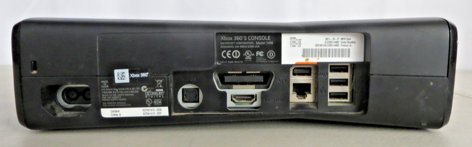 Microsoft Xbox 360 S Model 1439 Console Only Works Tested 4GB