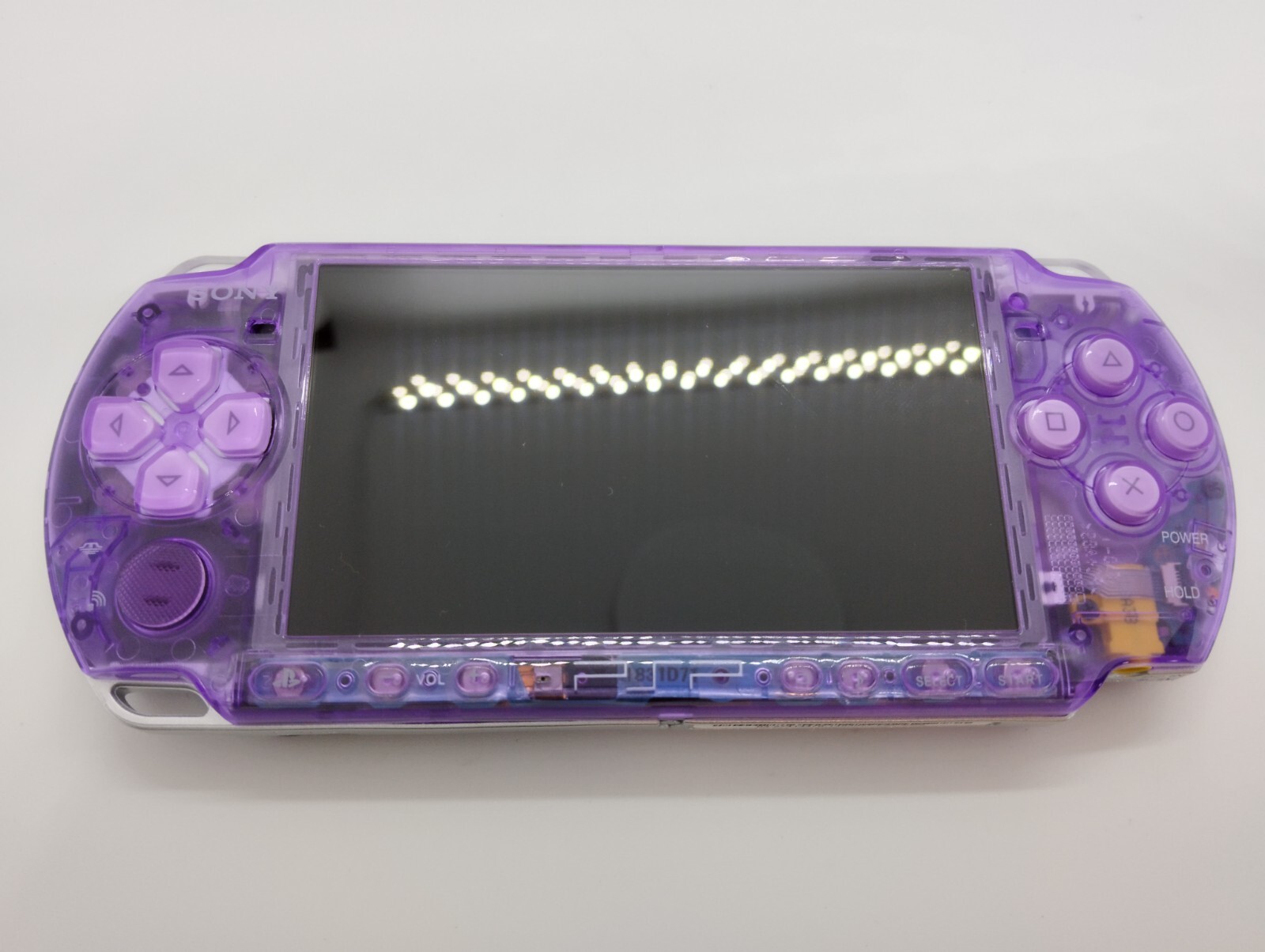 Sony PSP-3000 Playstation Portable Handheld Console Clear Purple Shell Custom