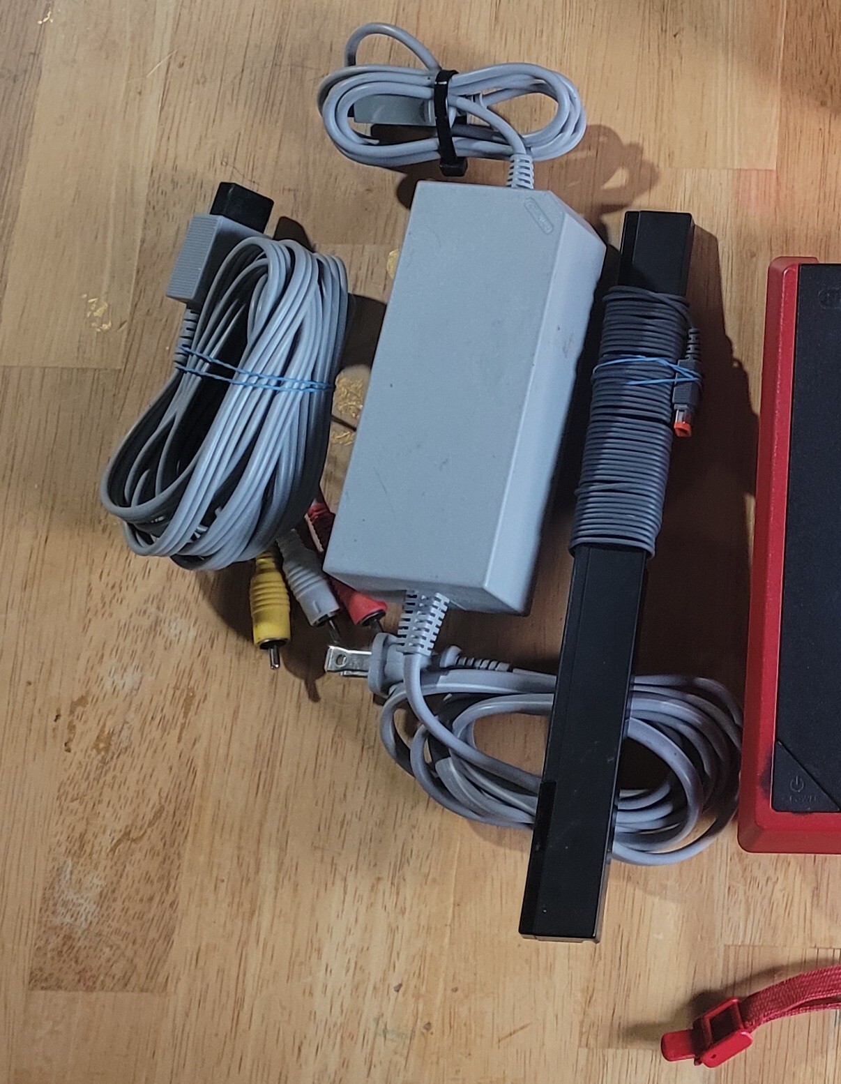 Nintendo Wii Mini Complete Set w/ Mario Kart Wii & Red MotionPlus Control TESTED