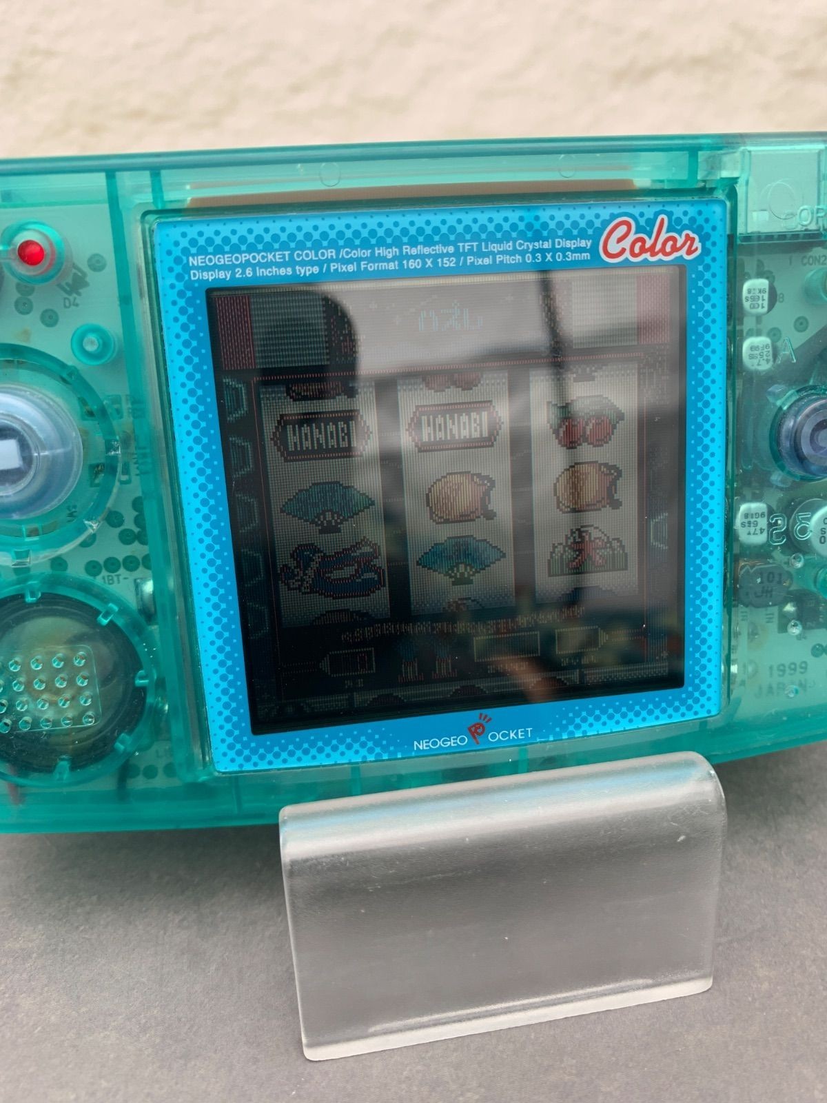 Neo Geo Pocket Color Console Blue Skelton SNK Tested Sound NG Used From Japan