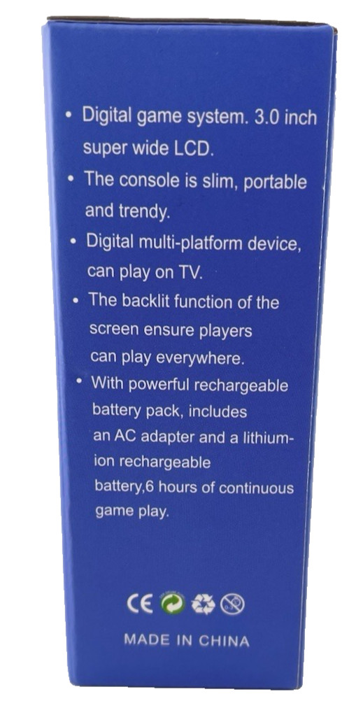 Game Box Plus- Hand Held Game System Blue With Controller/ New