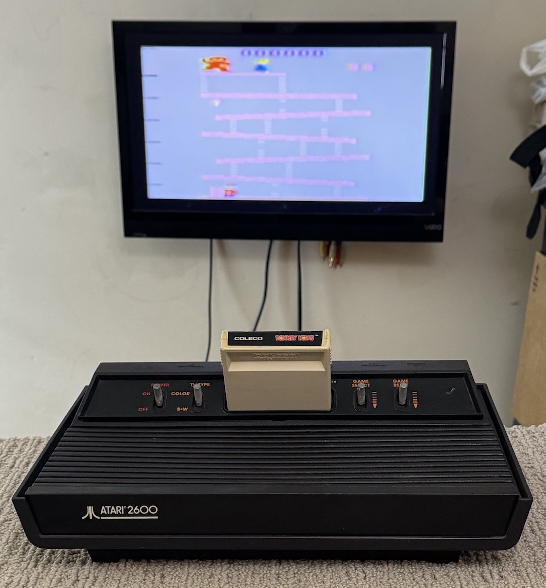 Atari 2600 System Bundle with Console, 6 Games With Power supply, No Controllers