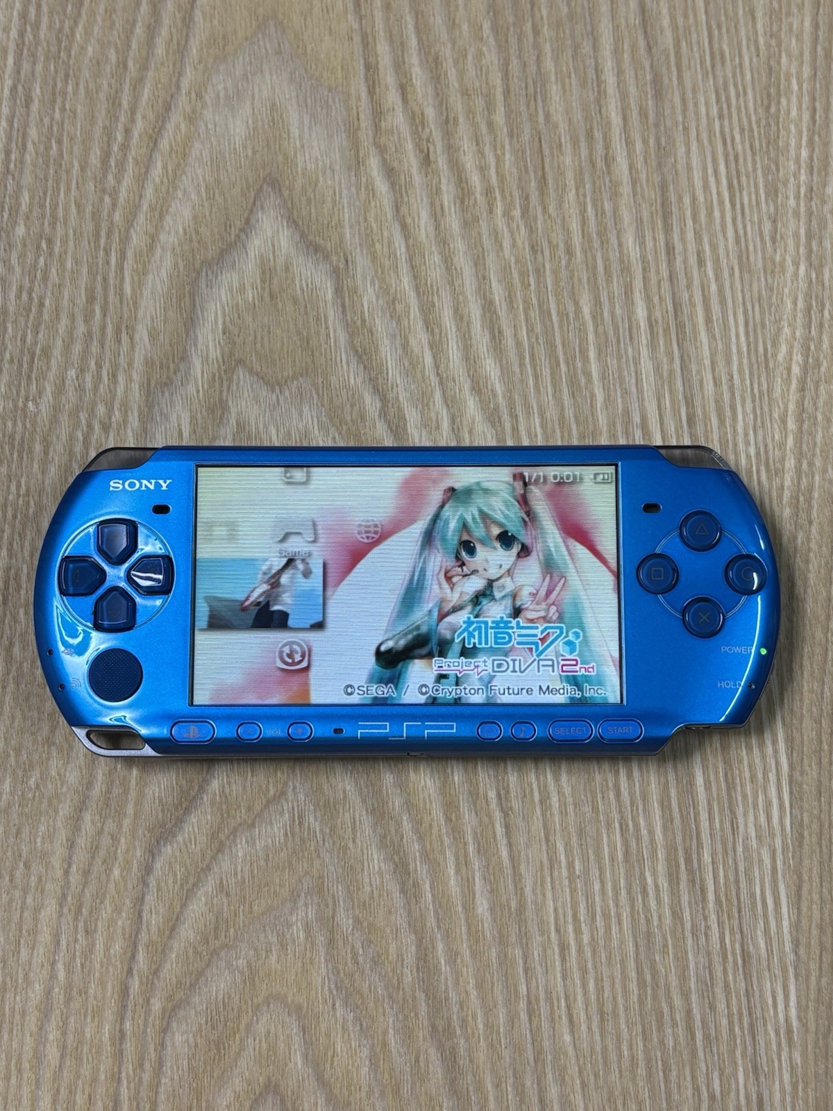 Sony PSP 3000 Vibrant Blue Console Only Tested Working Japanese Ver